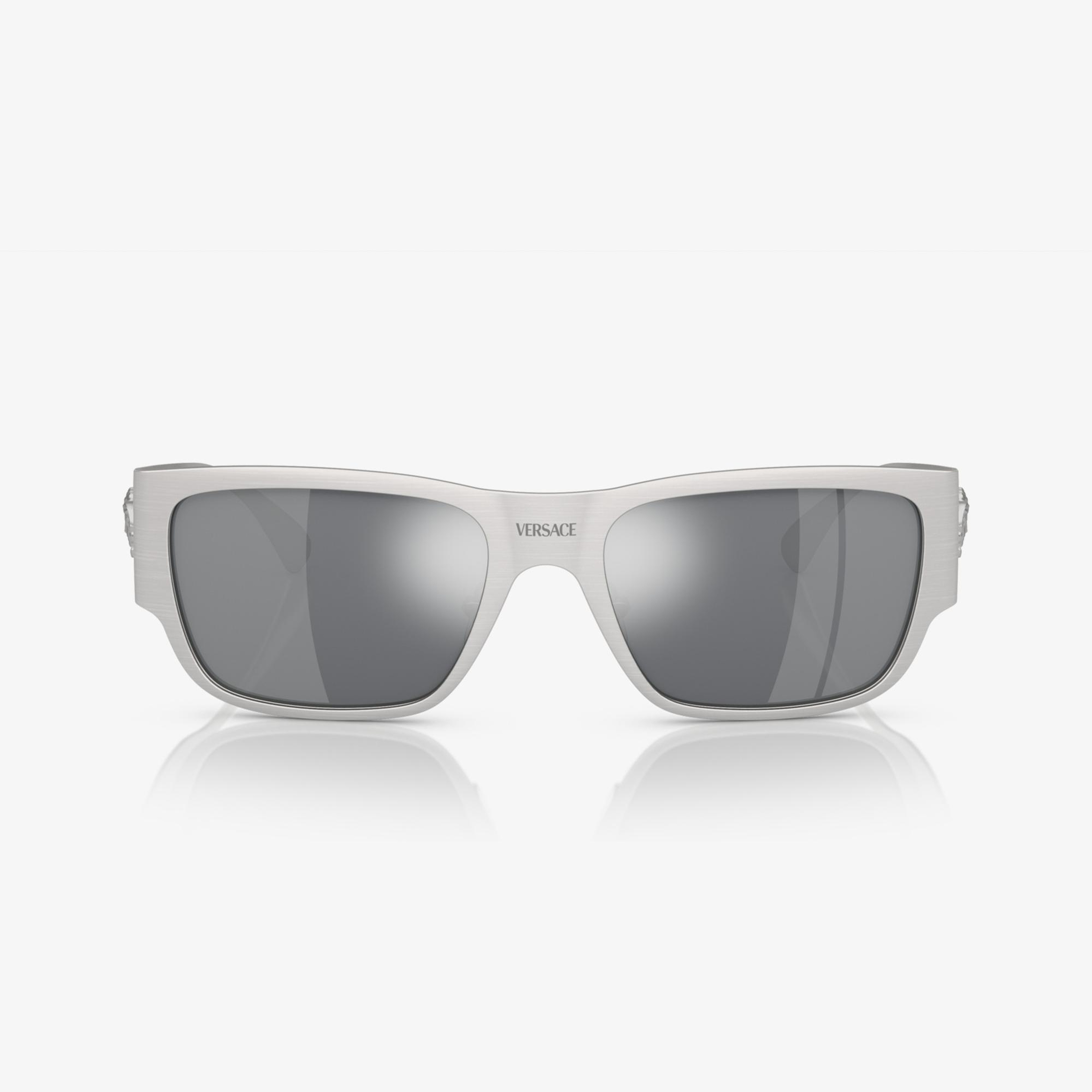 VERSACE 0VE2262 Erkek Gümüş Güneş Gözlüğü
