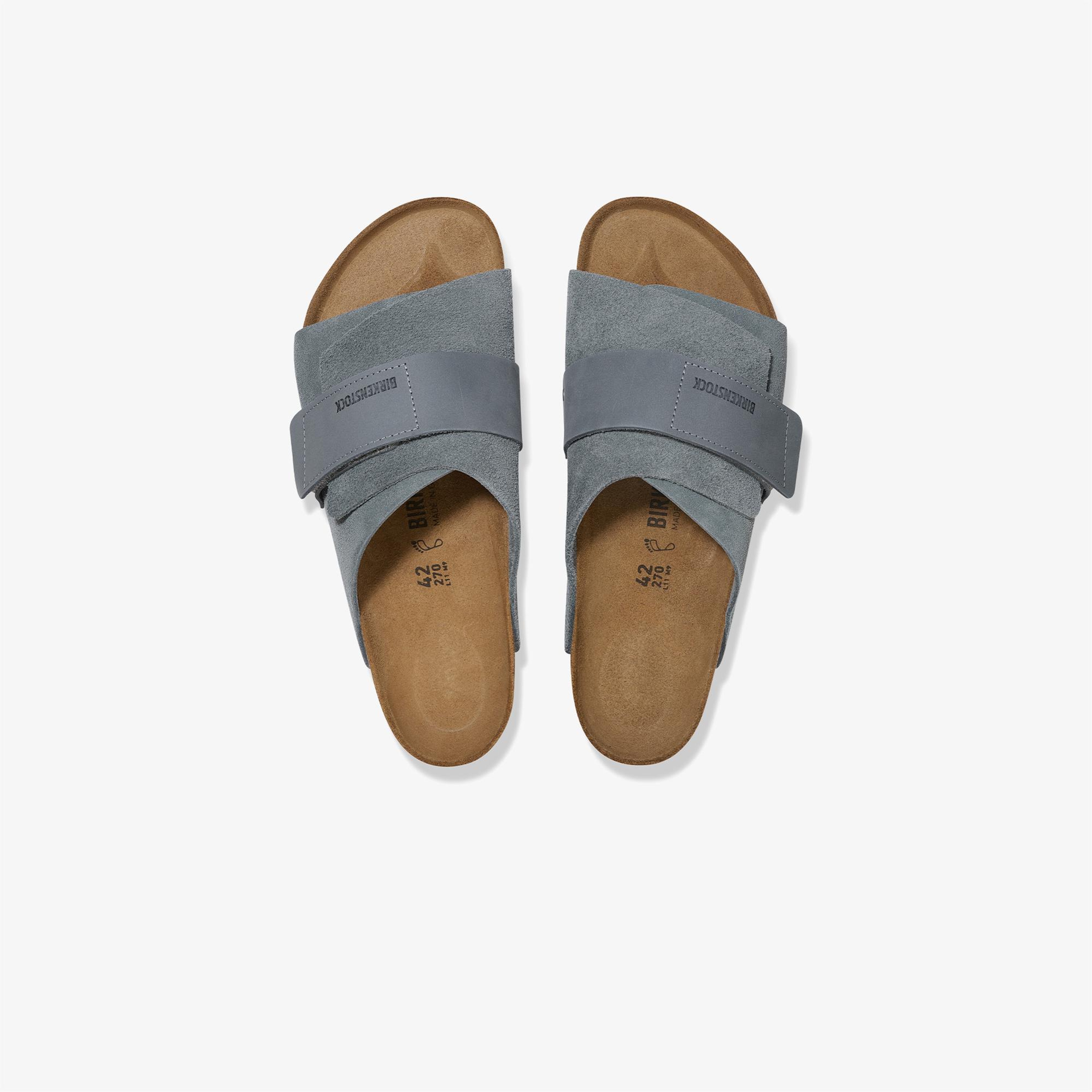 Birkenstock Kyoto Vl Nu Erkek Gri Terlik