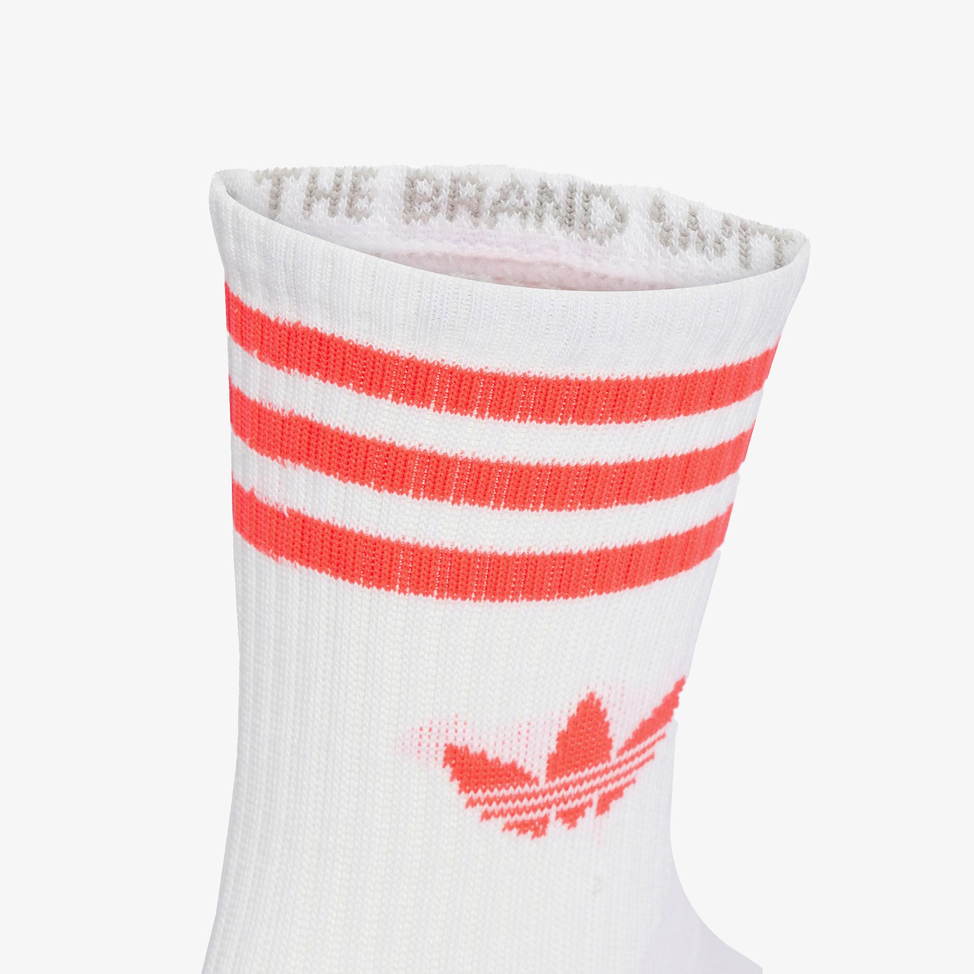 adidas 3-Stripes Crew 3' lü Unisex Beyaz Çorap