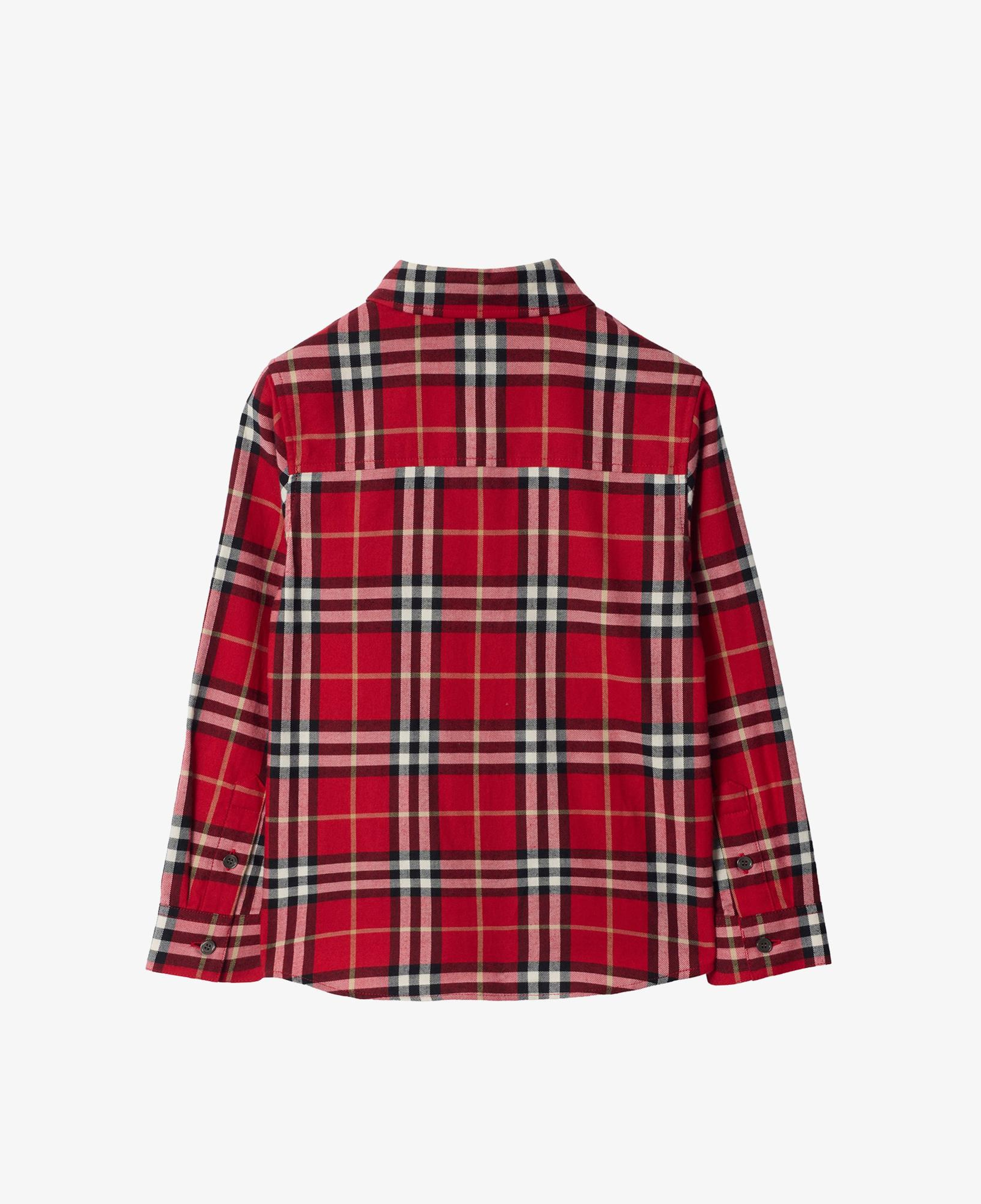 Burberry Owen Check Çocuk Kırmızı Gömlek