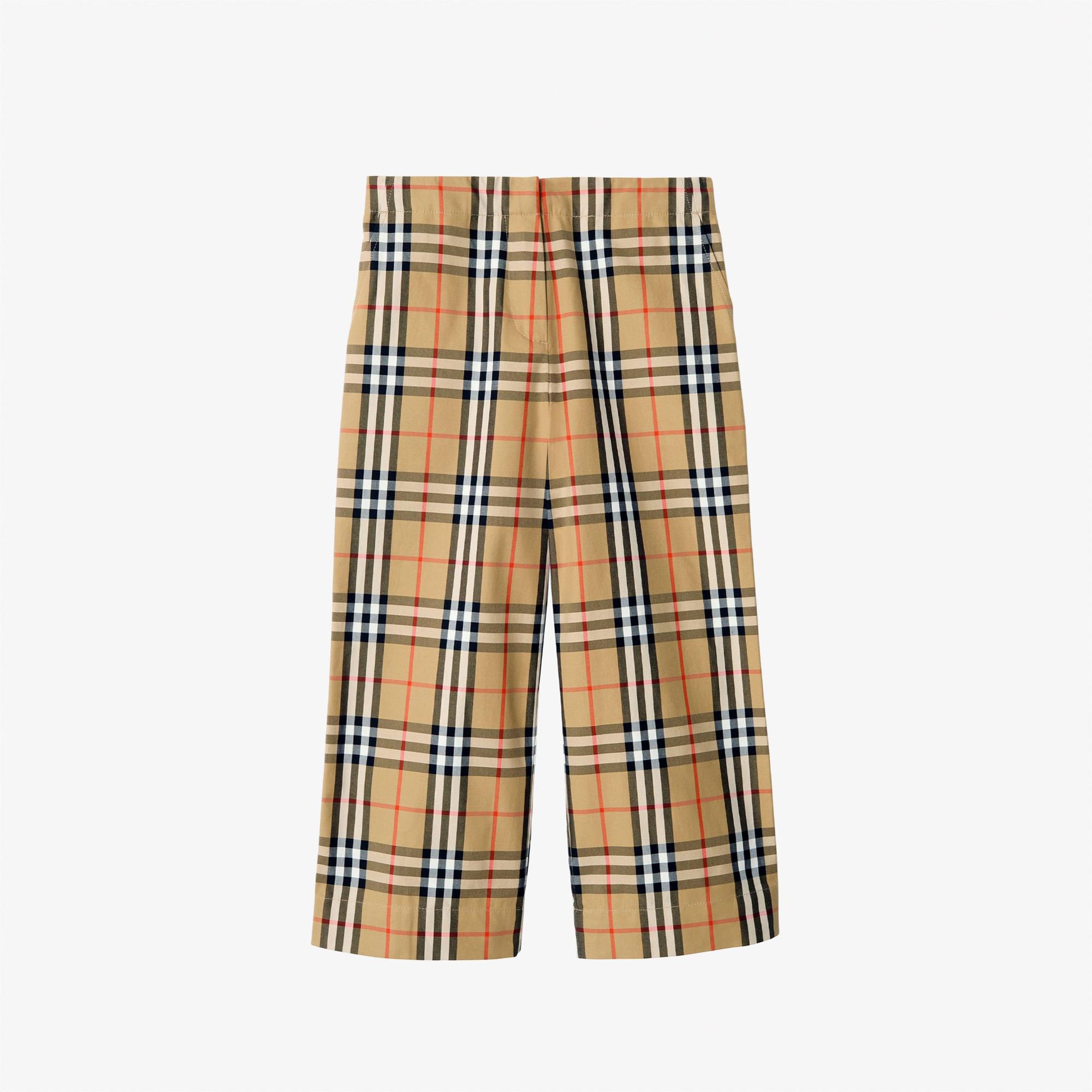 Burberry Orla Check Çocuk Bej Pantolon