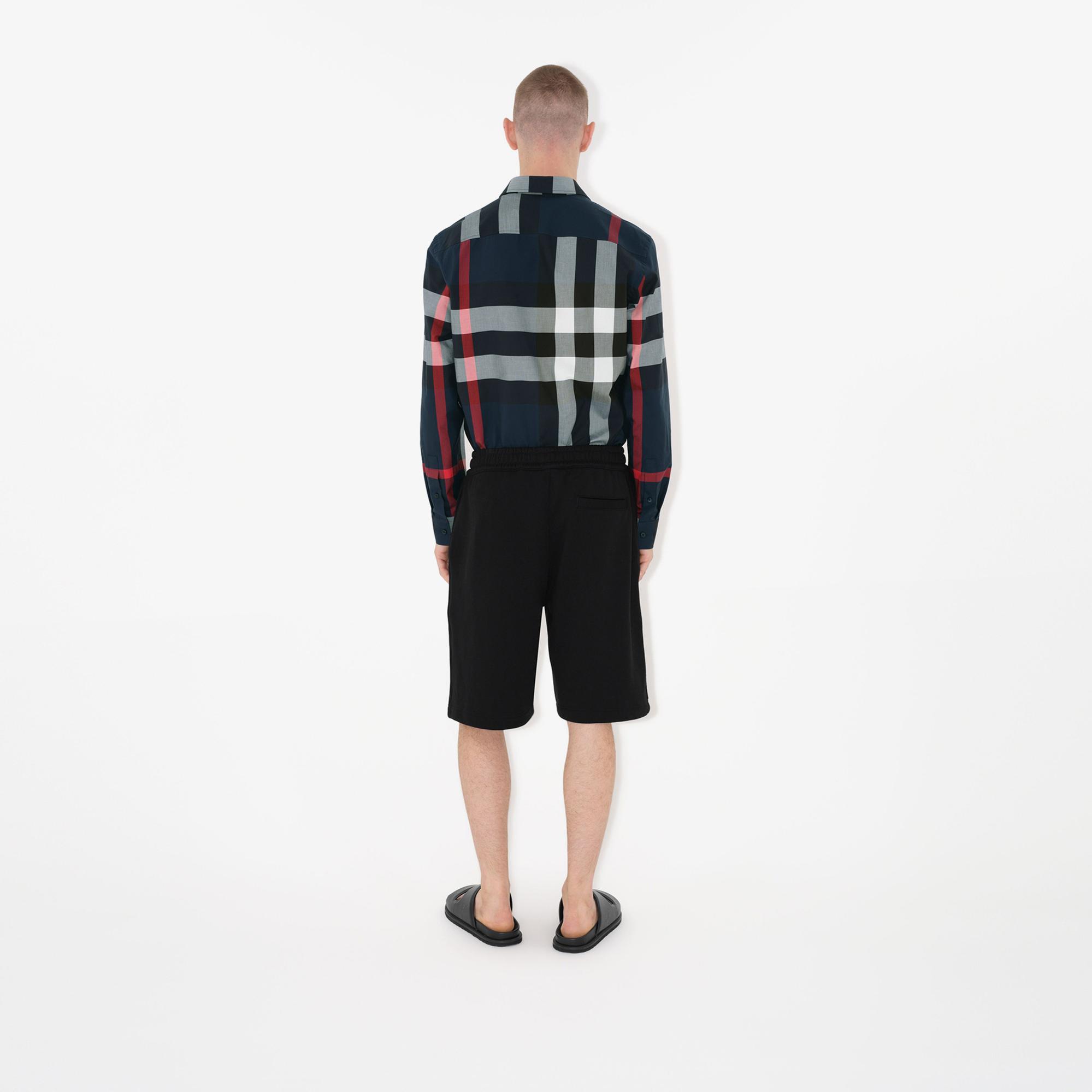 Burberry Check Pamuklu Erkek Lacivert Gömlek