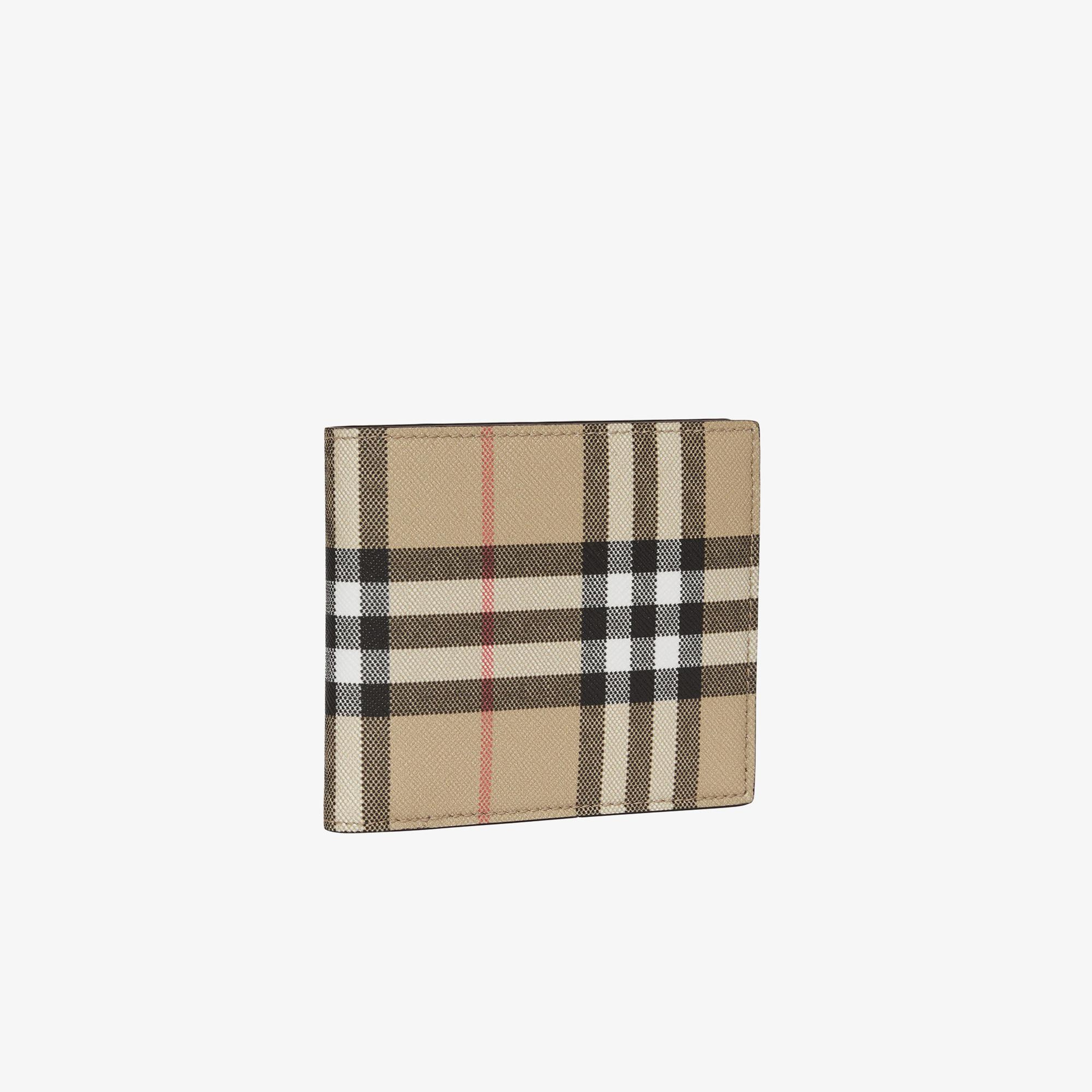 Burberry Reg Bill8 And Leather Bifold Erkek Bej Cüzdan