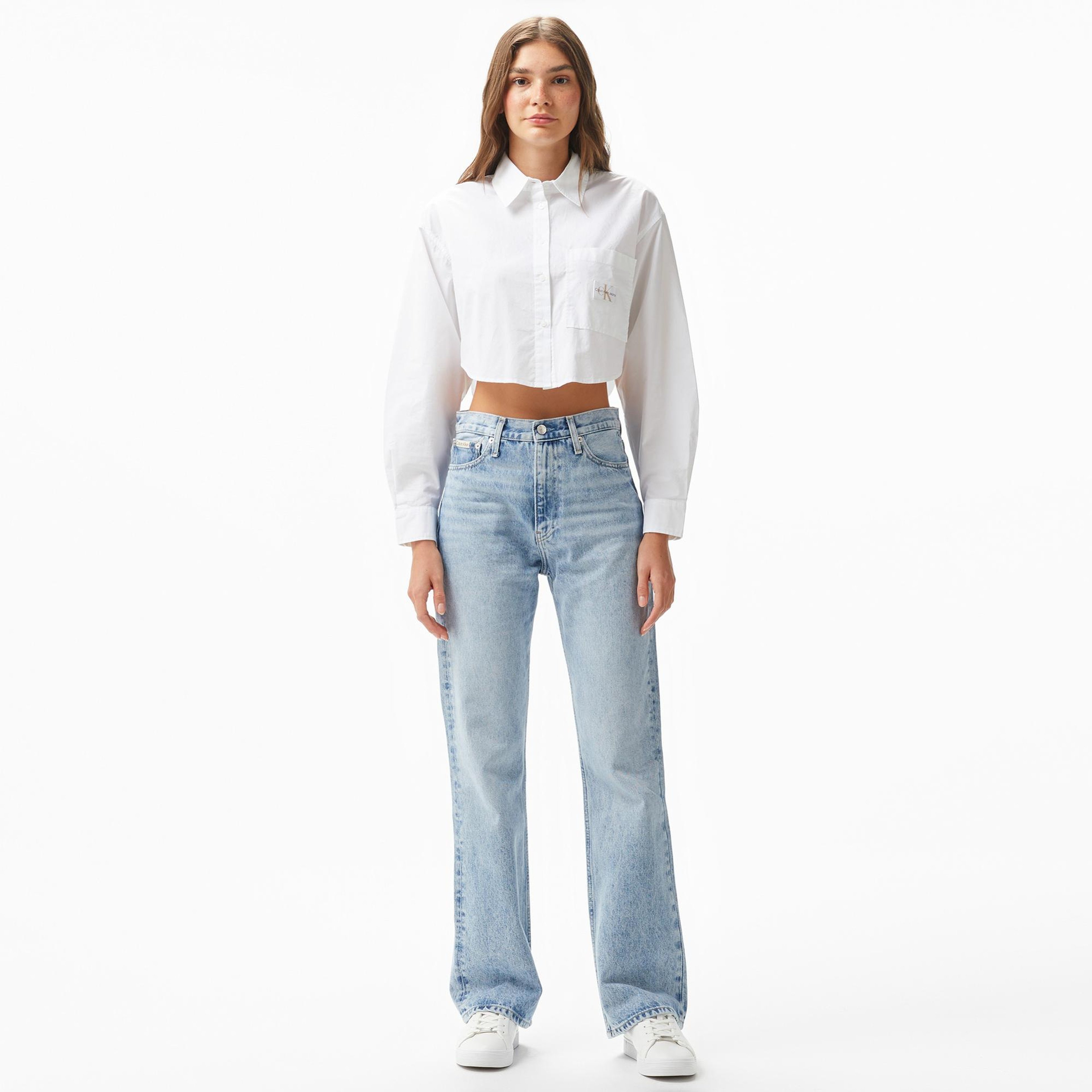Calvin Klein Jeans Kadın Mavi Pantolon