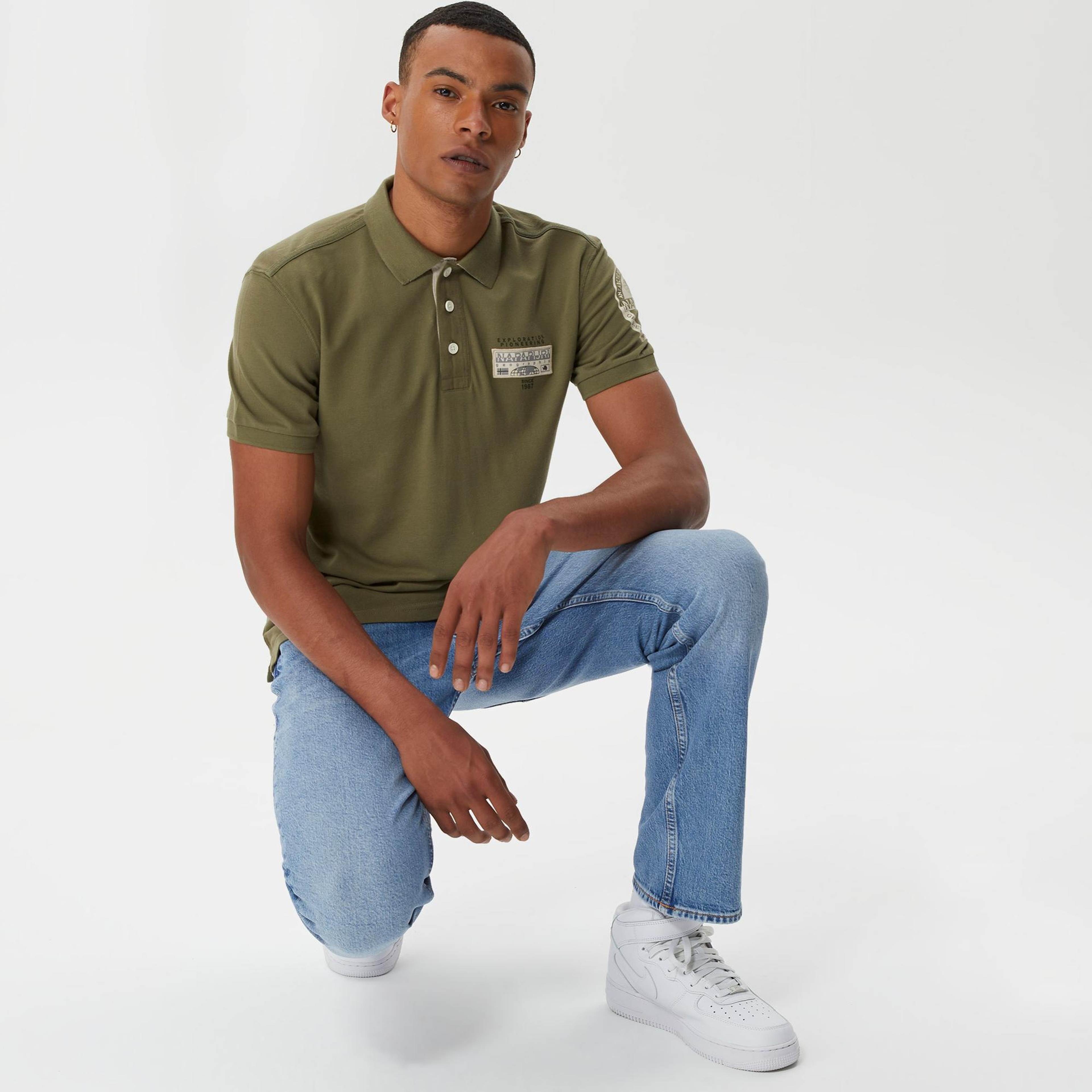 Napapijri E-Amundsen Erkek Yeşil T-Shirt