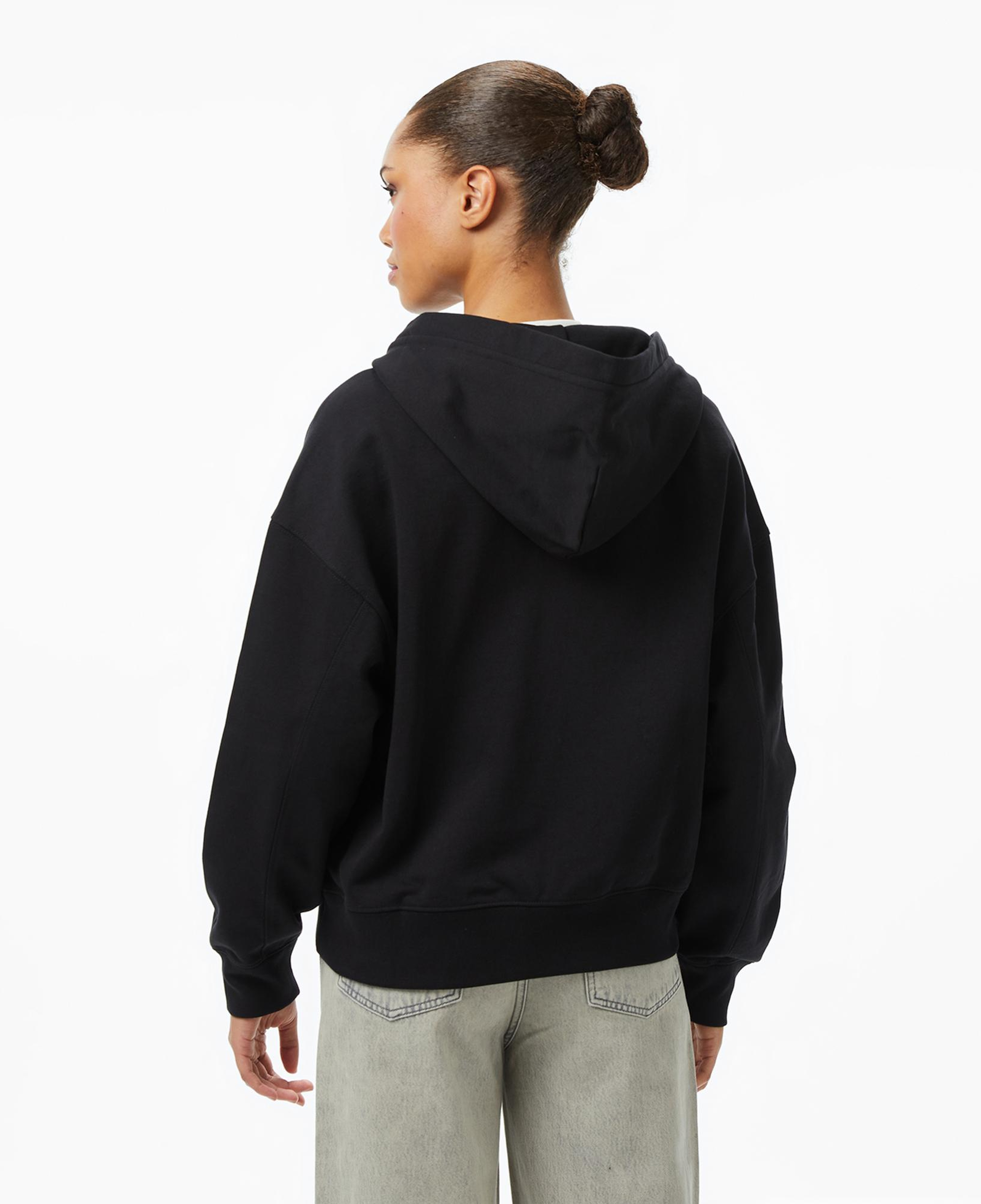 Calvin Klein Logo French Terry Kadın Siyah Sweatshirt