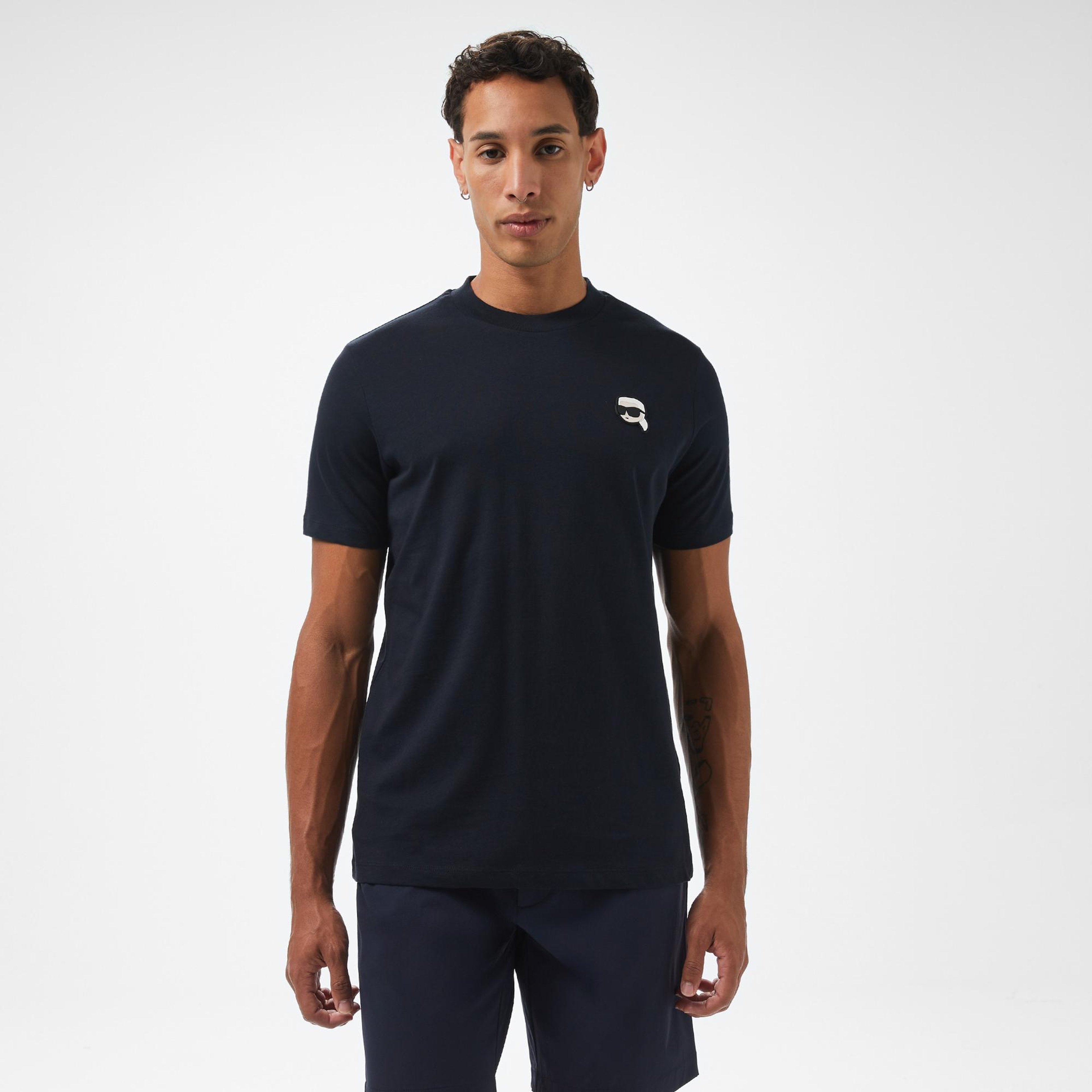 Karl Lagerfeld Erkek Mavi T-Shirt