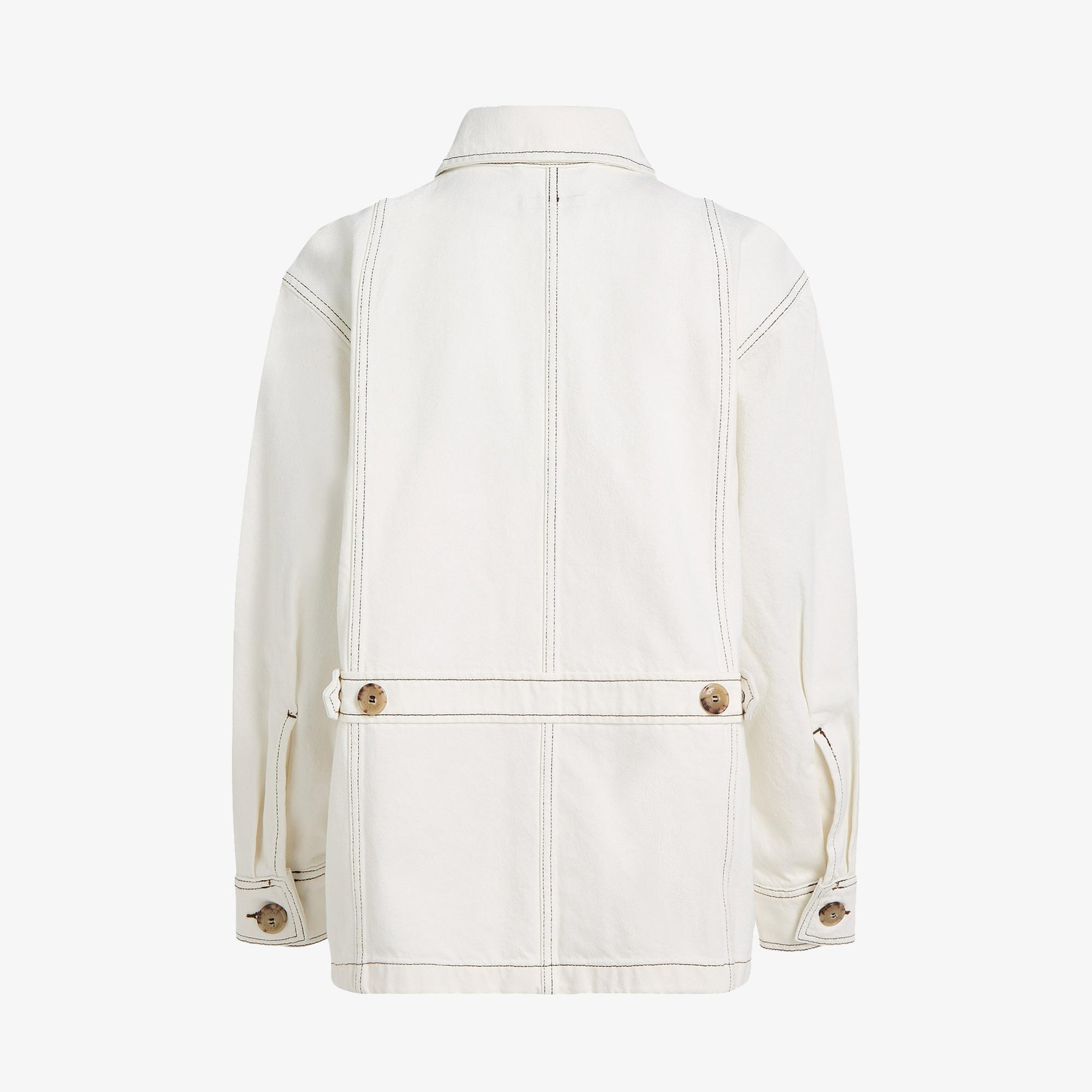 Tommy Hilfiger Dnm Oversized Utility Clr Kadın Beyaz Ceket
