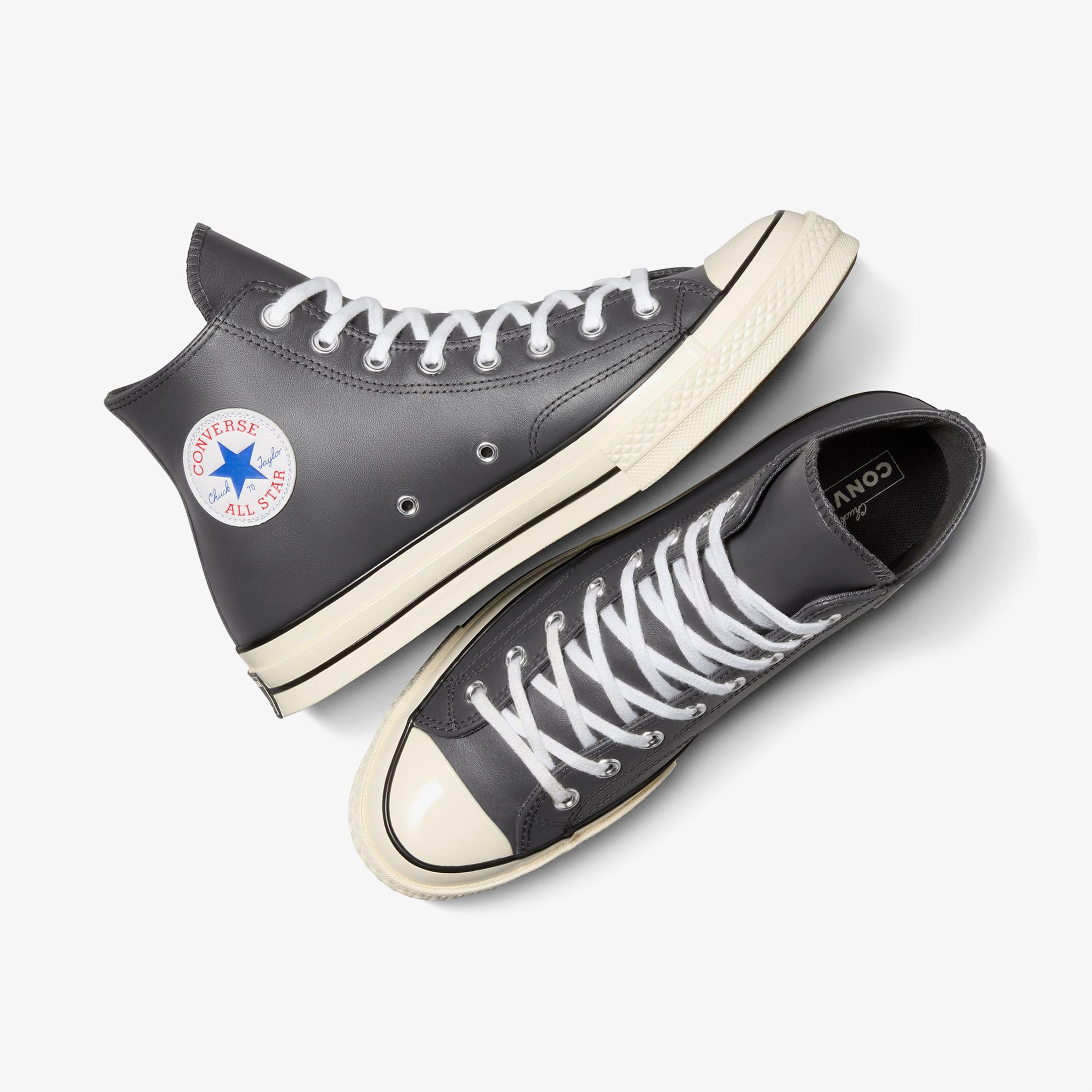 Converse Chuck 70 Unisex Gri Deri Sneaker
