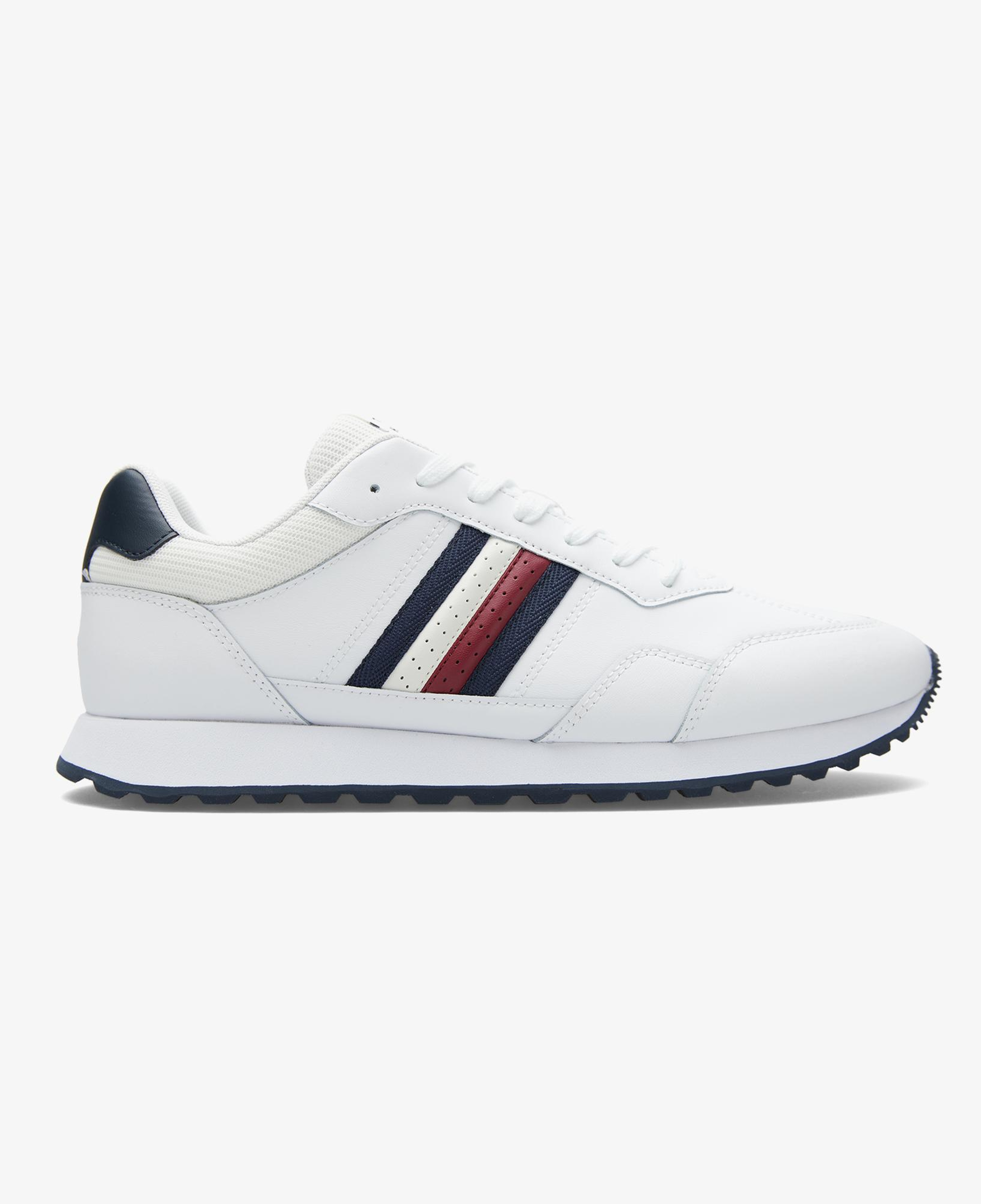 Tommy Hilfiger New Runner Eva Leather Erkek Beyaz Sneaker
