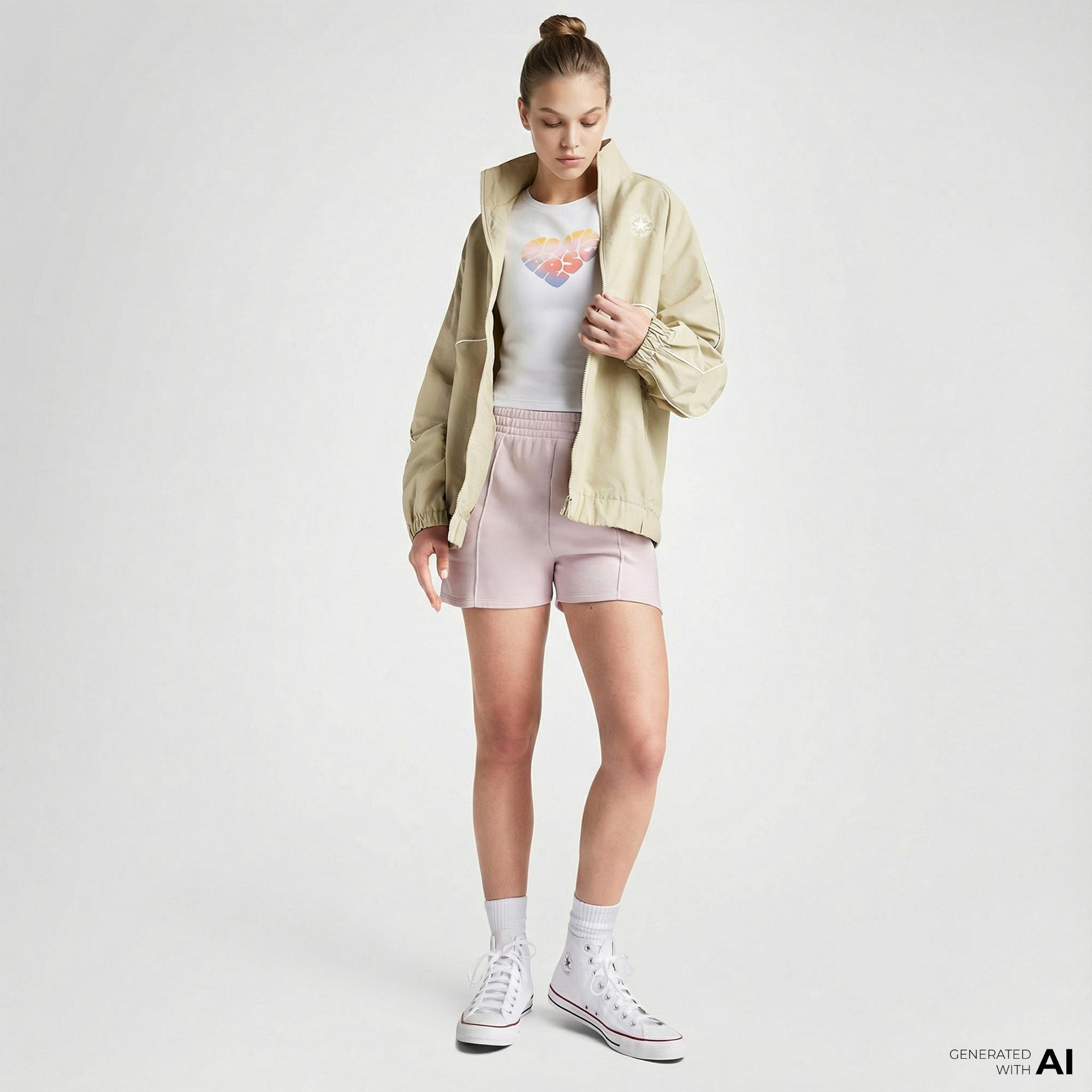 Converse Kadın Star Chevron Pembe Şort