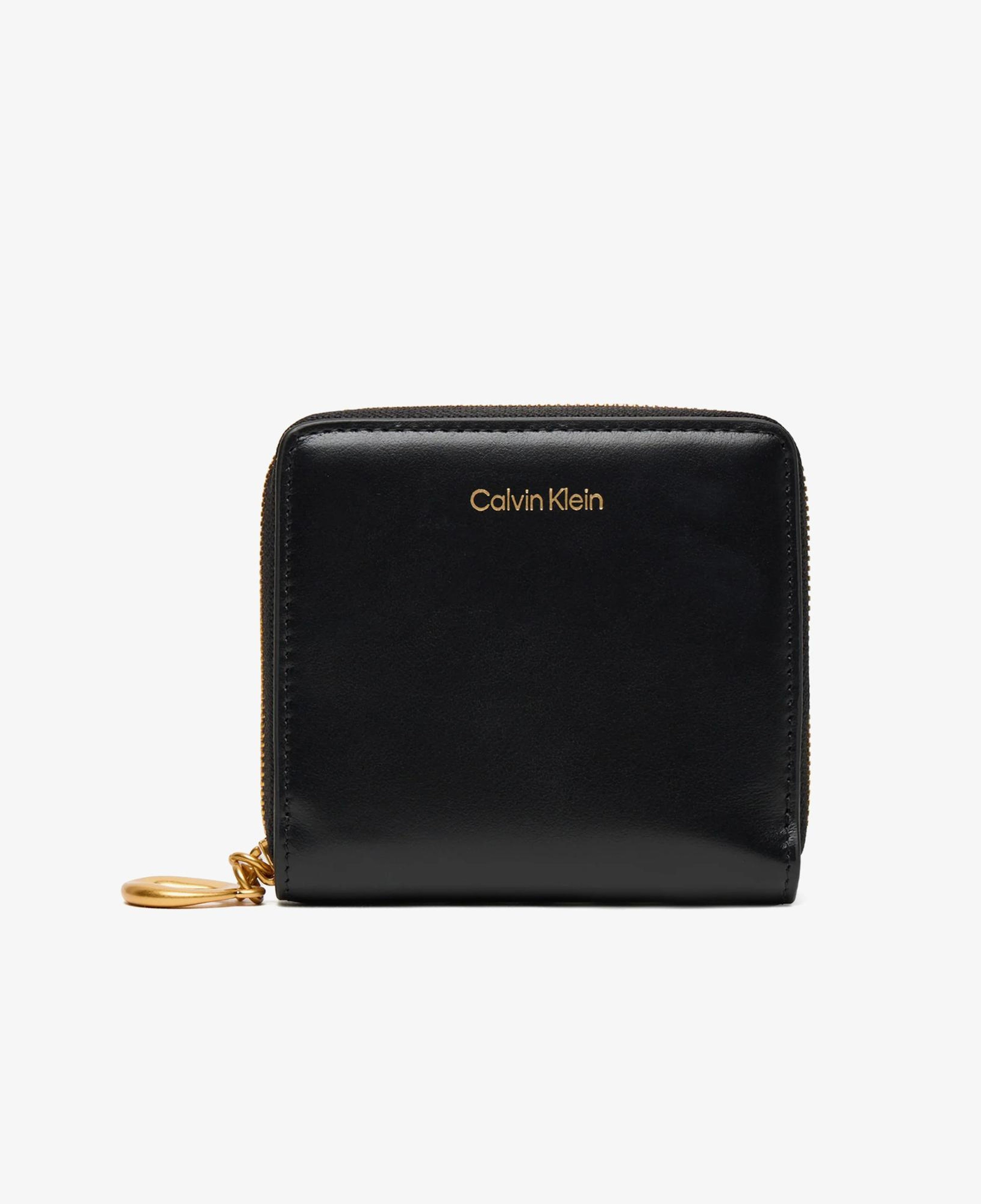 Calvin Klein Hardware Square Zip Around Kadın Siyah Cüzdan