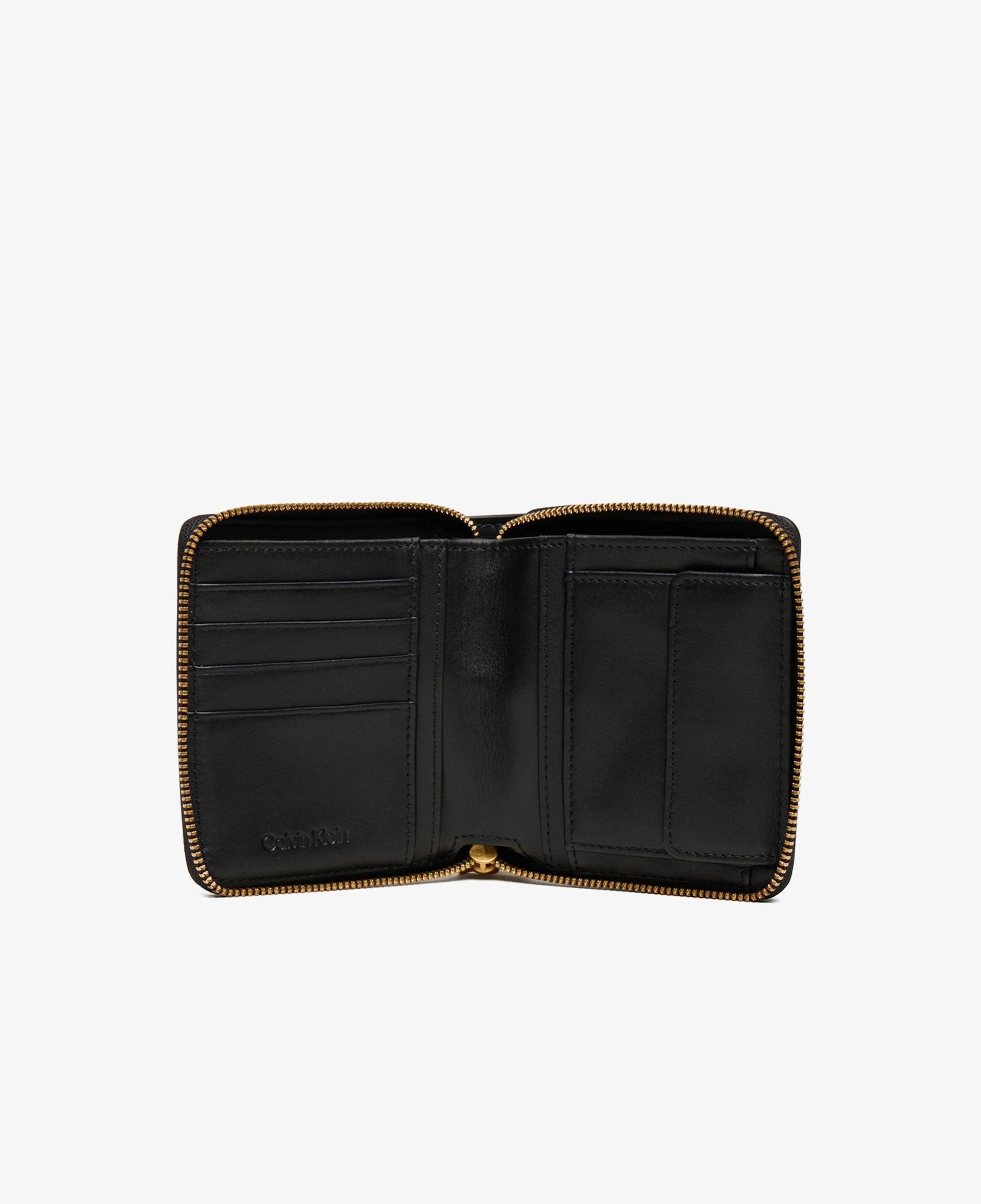 Calvin Klein Hardware Square Zip Around Kadın Siyah Cüzdan