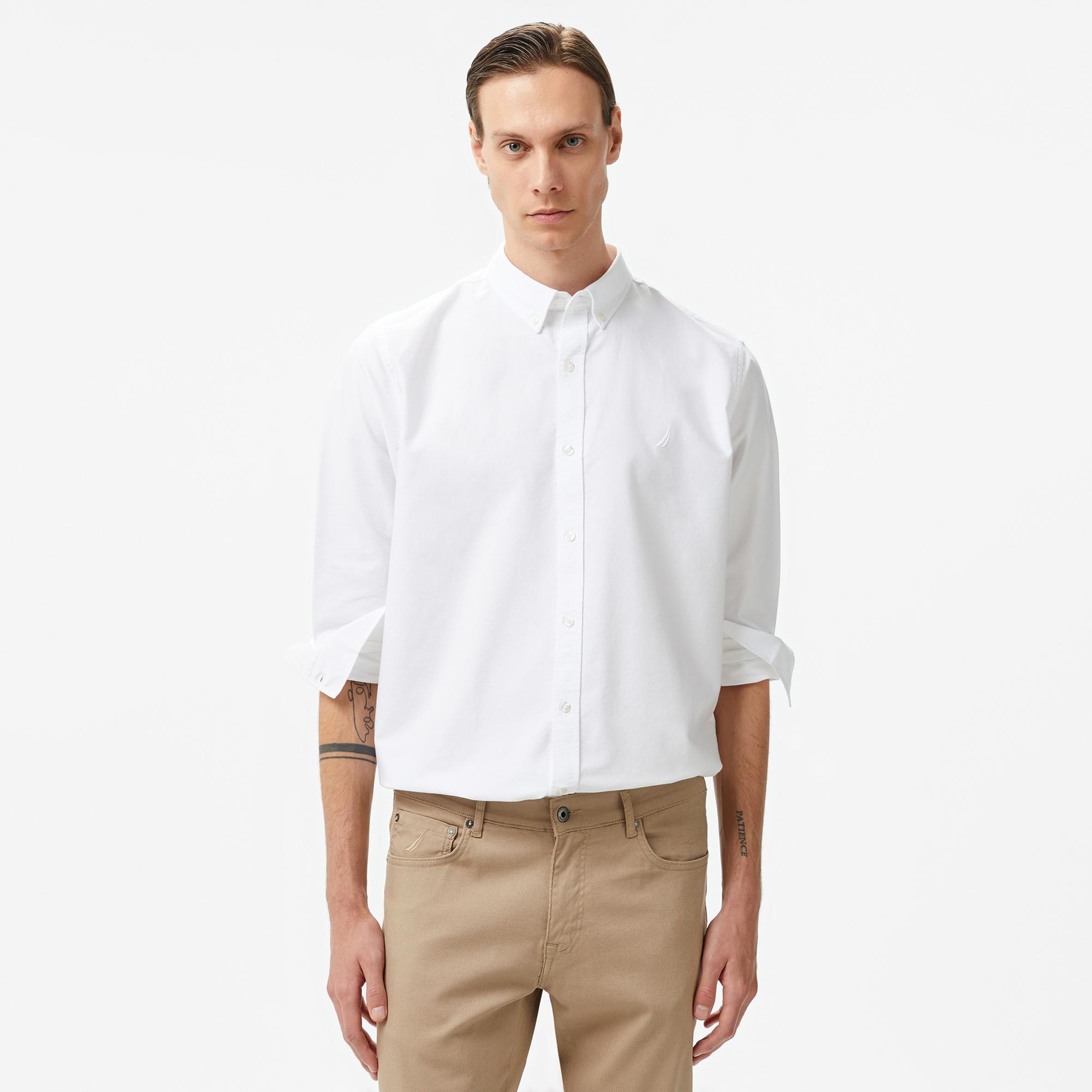 Nautica Erkek Beyaz Gömlek