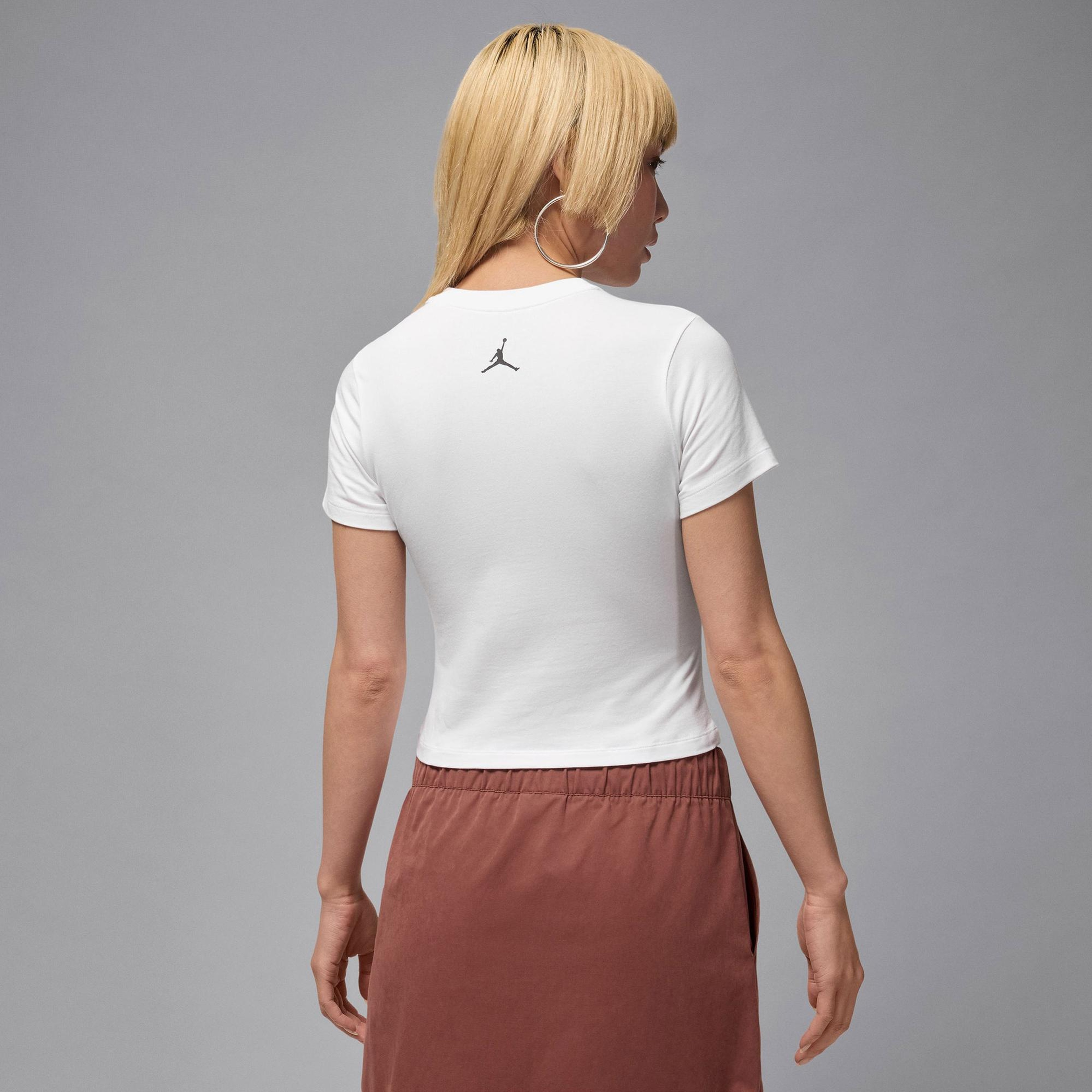 Jordan Brooklyn Kadın Beyaz T-Shirt