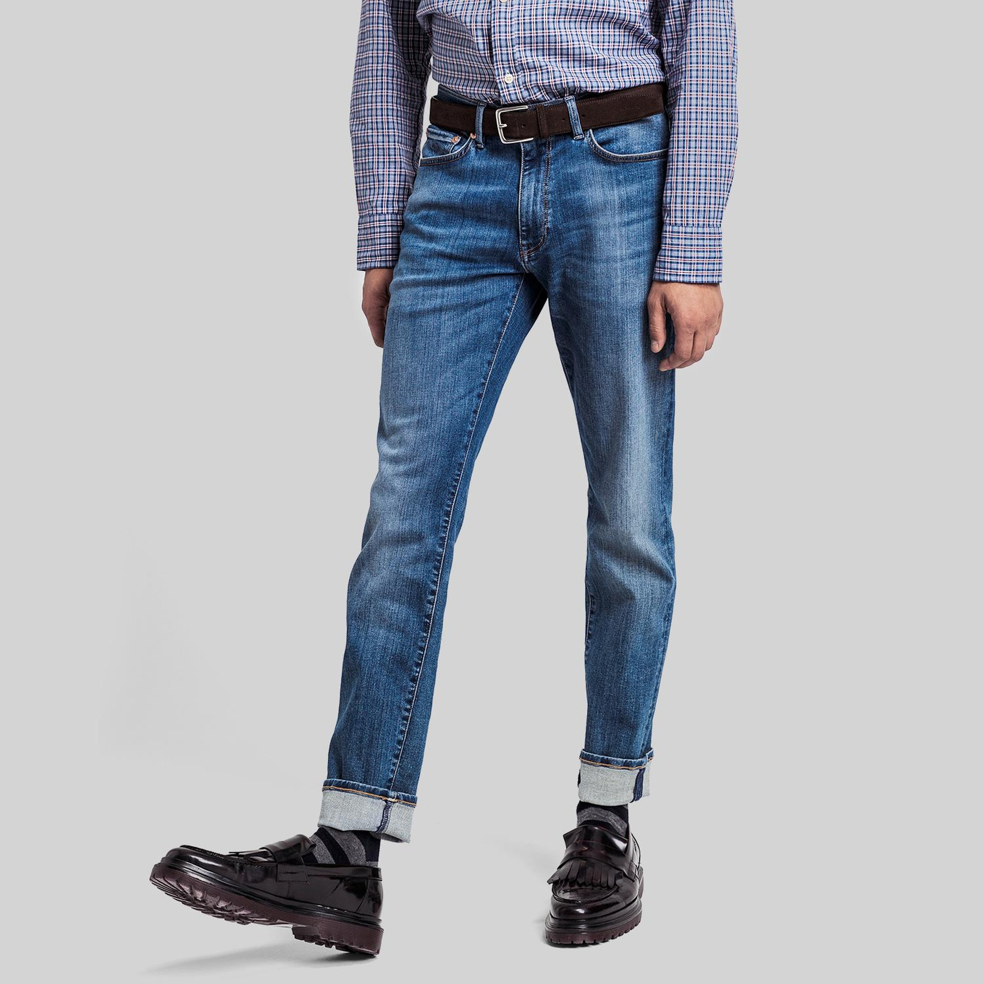 GANT Erkek Mavi Extra Slim Fit Jean Pantolon