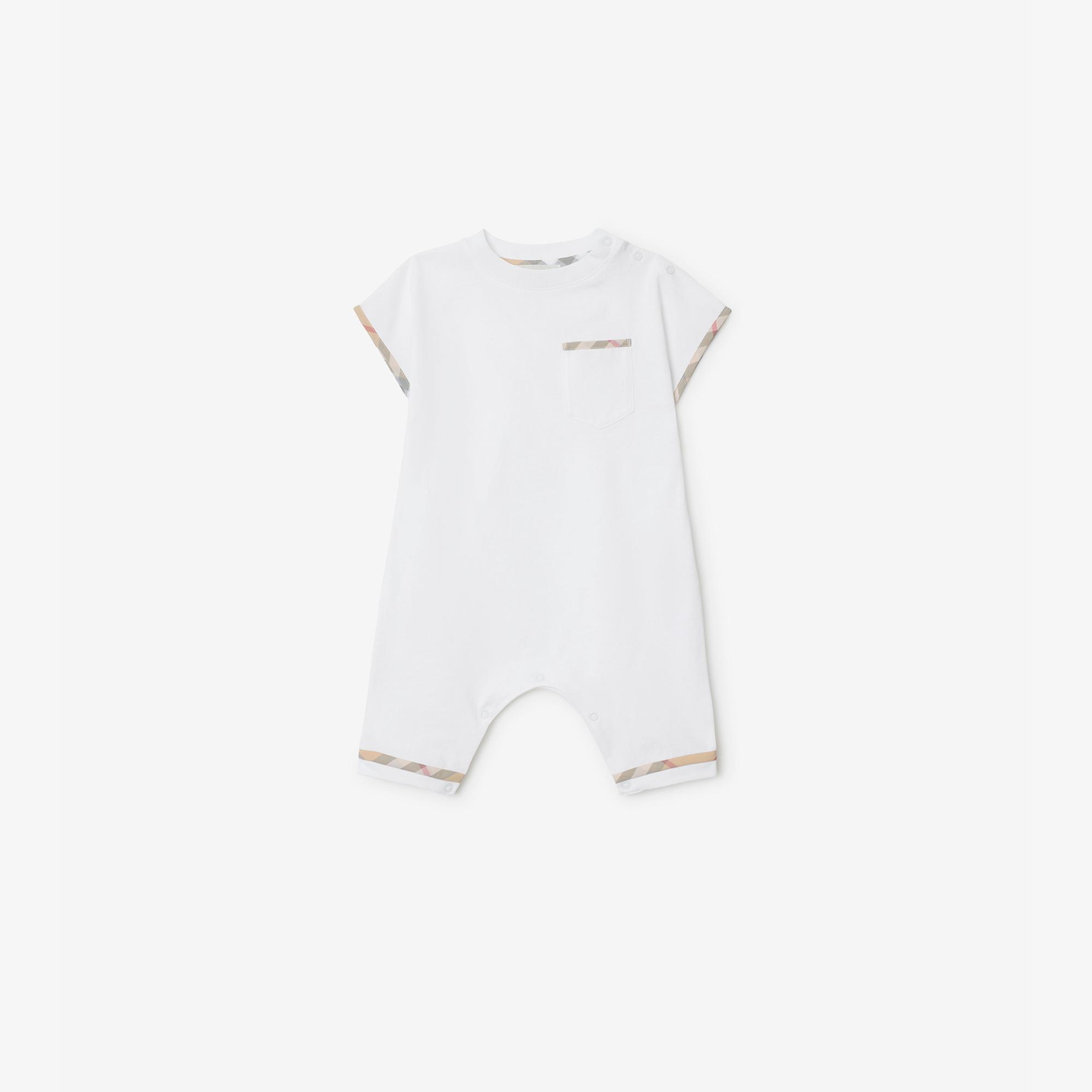 Burberry Çocuk Beyaz Bebek Tulumu