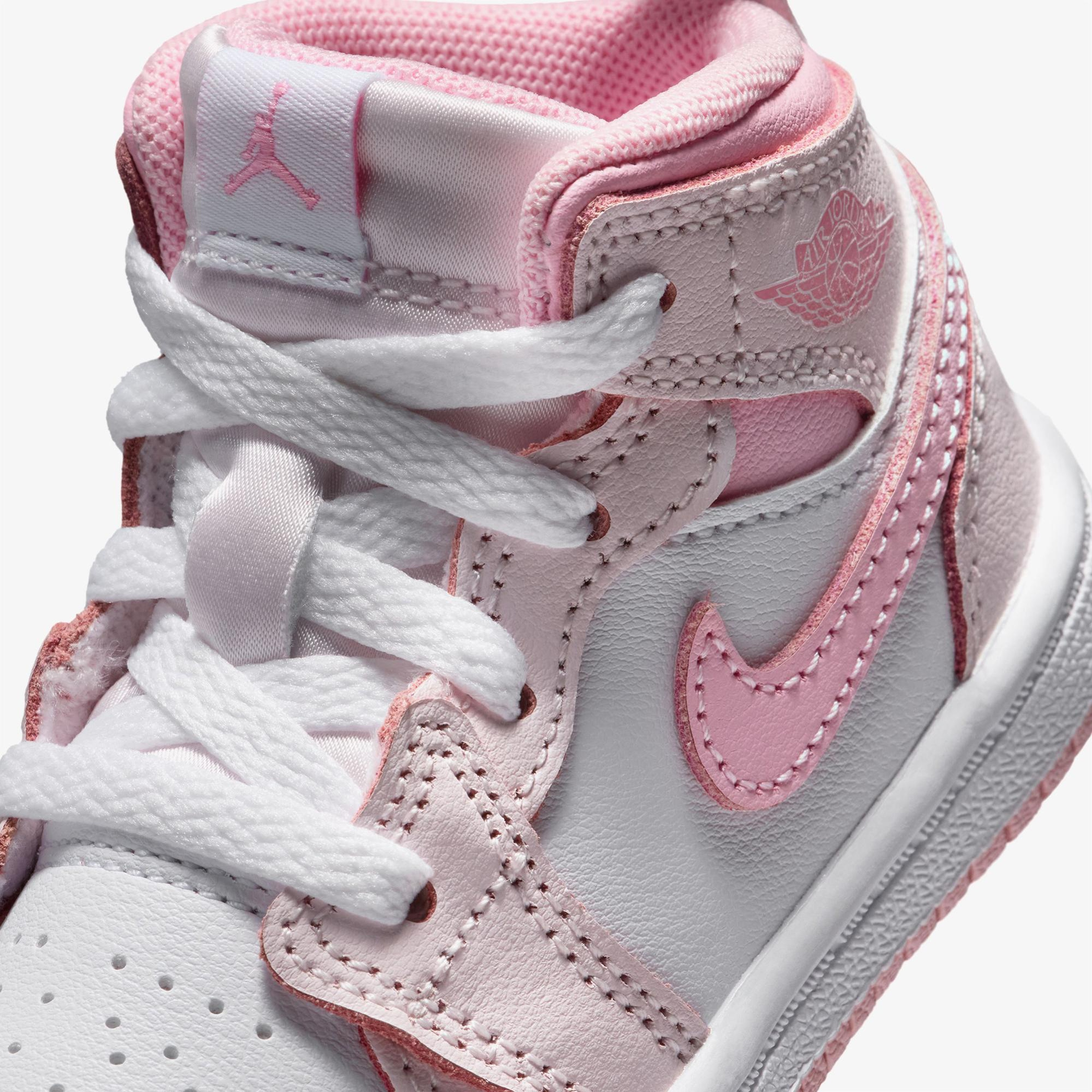 Jordan 1 Mid Çocuk Pembe Spor Ayakkabı