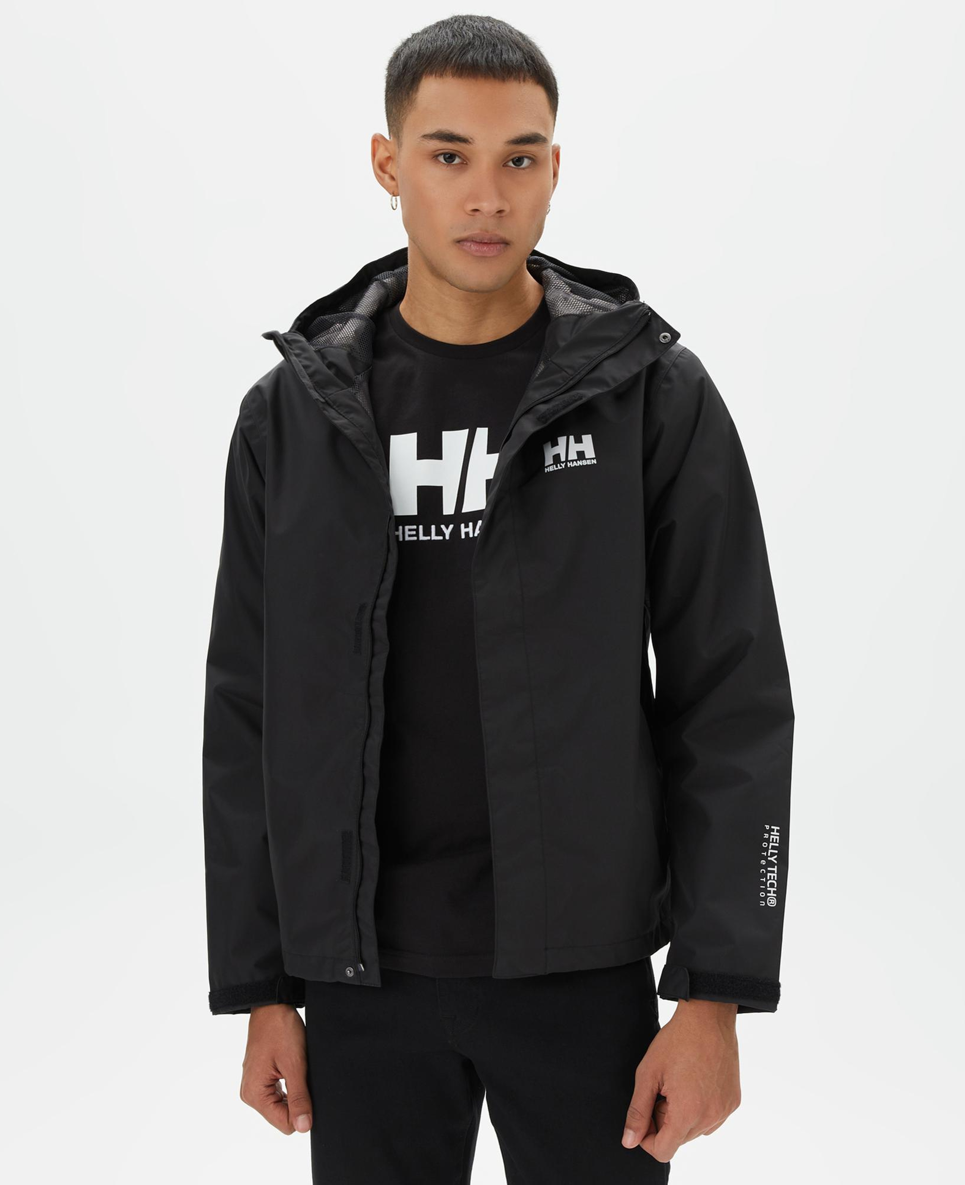 Helly Hansen Seven J Erkek Siyah Yağmurluk