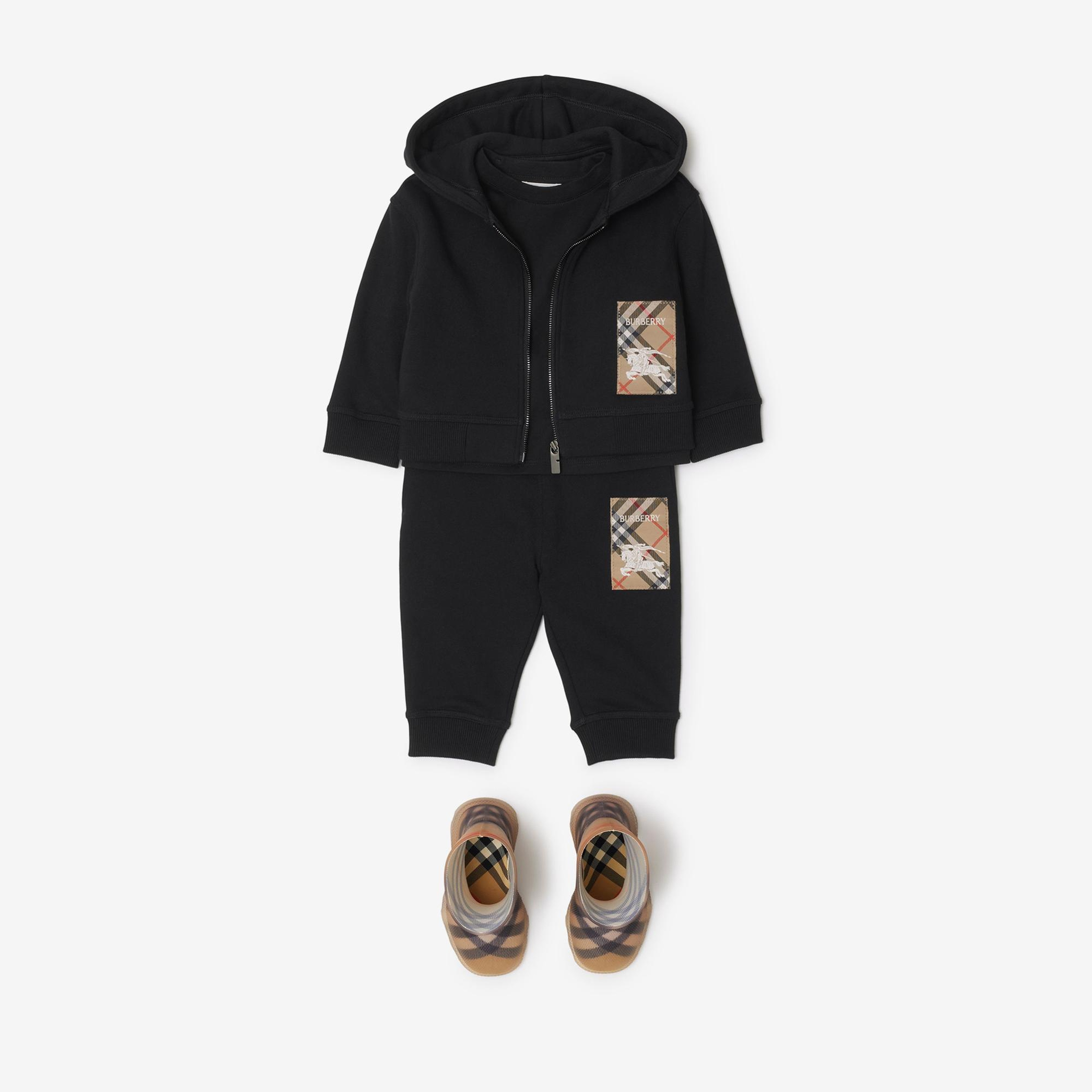 Burberry Jackson Label Cotton Jogging Çocuk Siyah Eşofman Altı