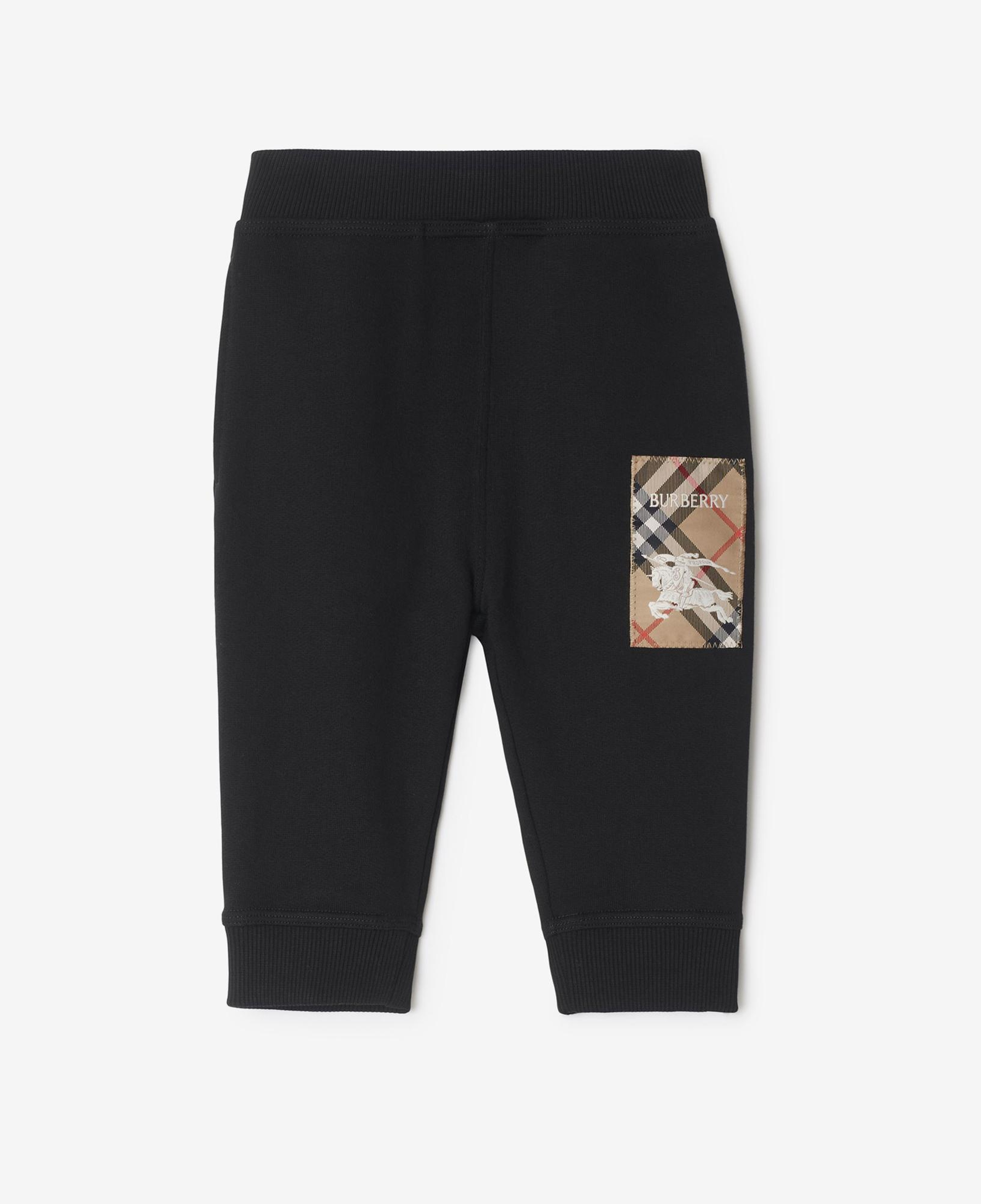 Burberry Jackson Label Cotton Jogging Çocuk Siyah Eşofman Altı