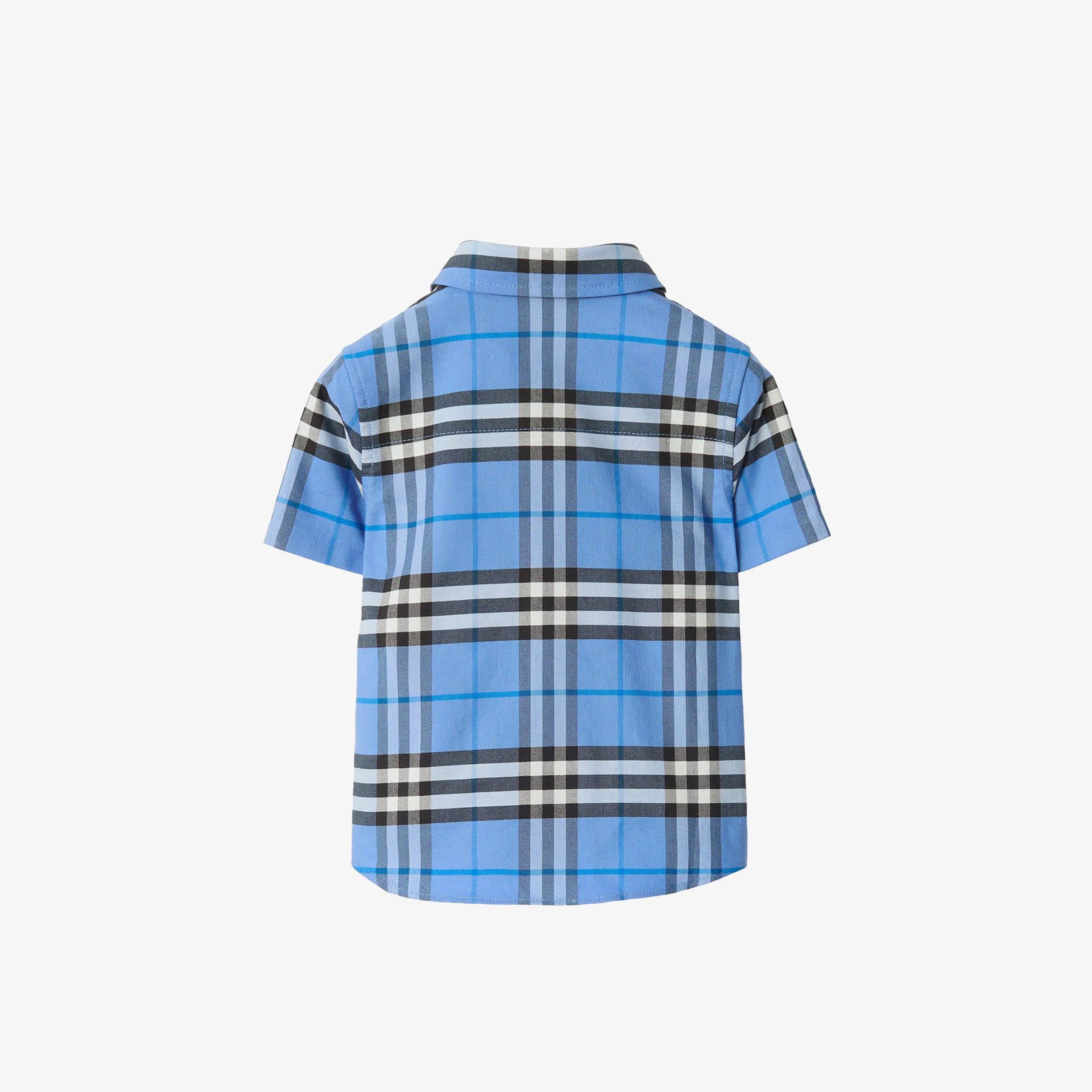 Burberry Owen Check Çocuk Mavi Gömlek