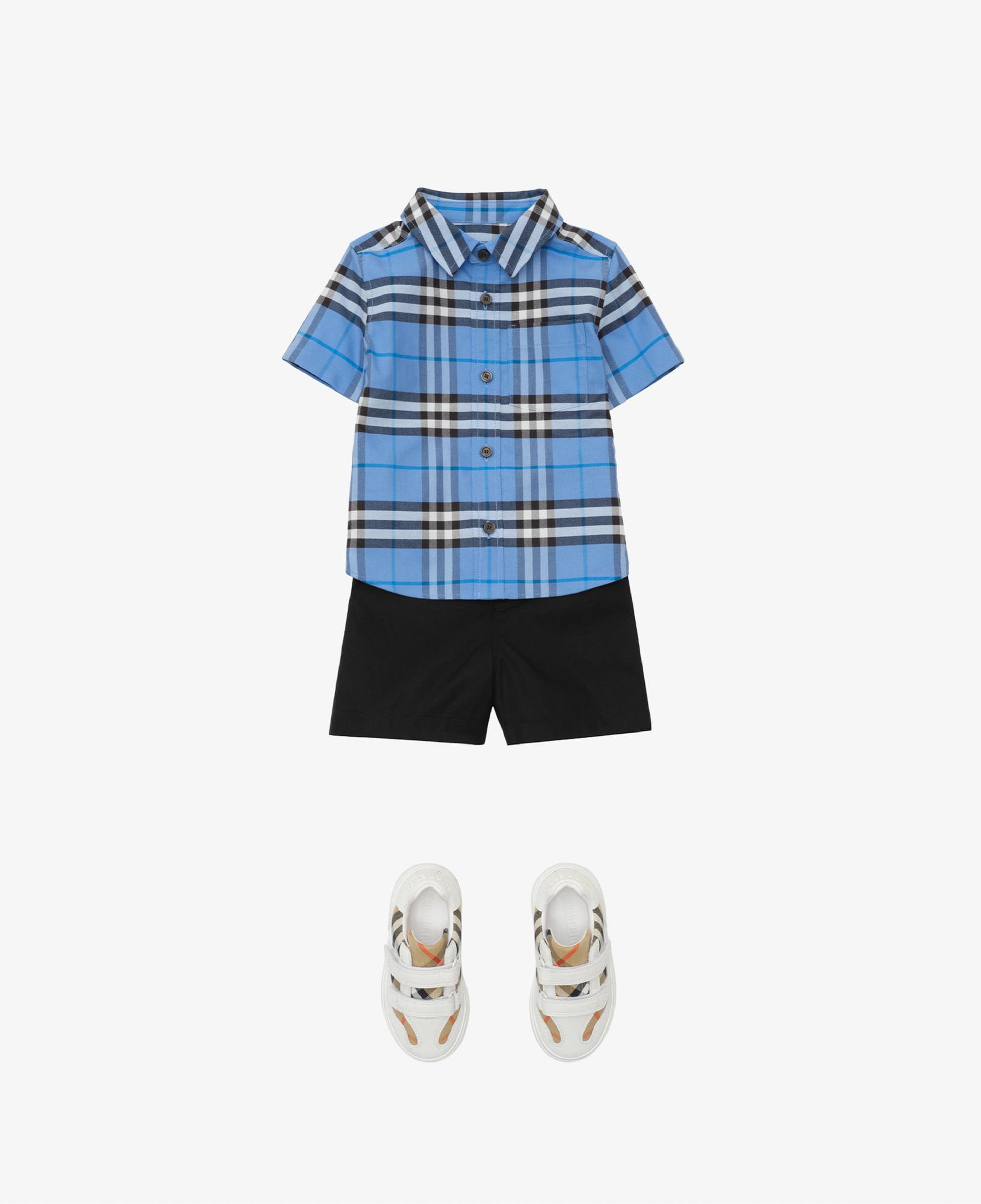 Burberry Owen Check Çocuk Mavi Gömlek