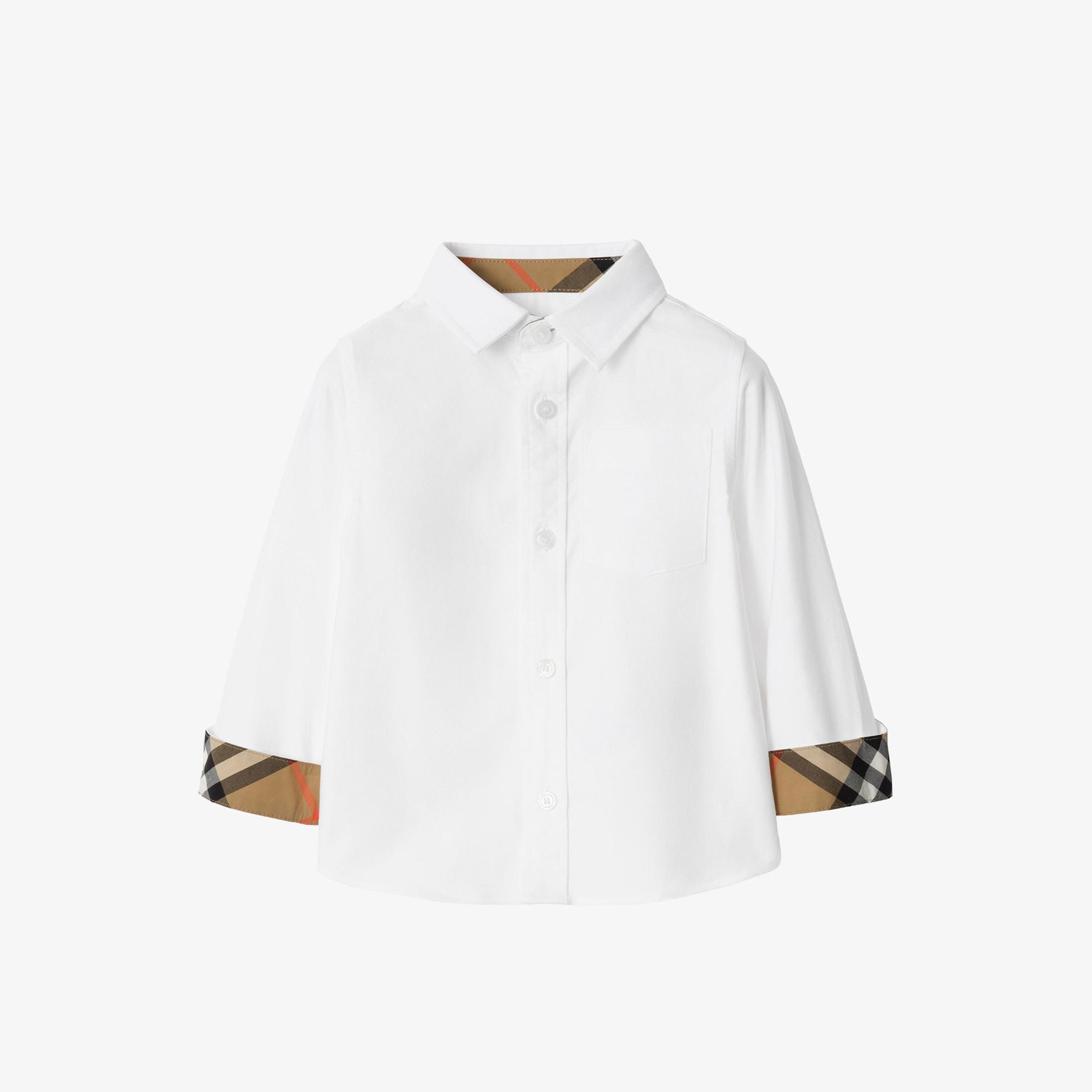 Burberry Owen Check Çocuk Beyaz Gömlek