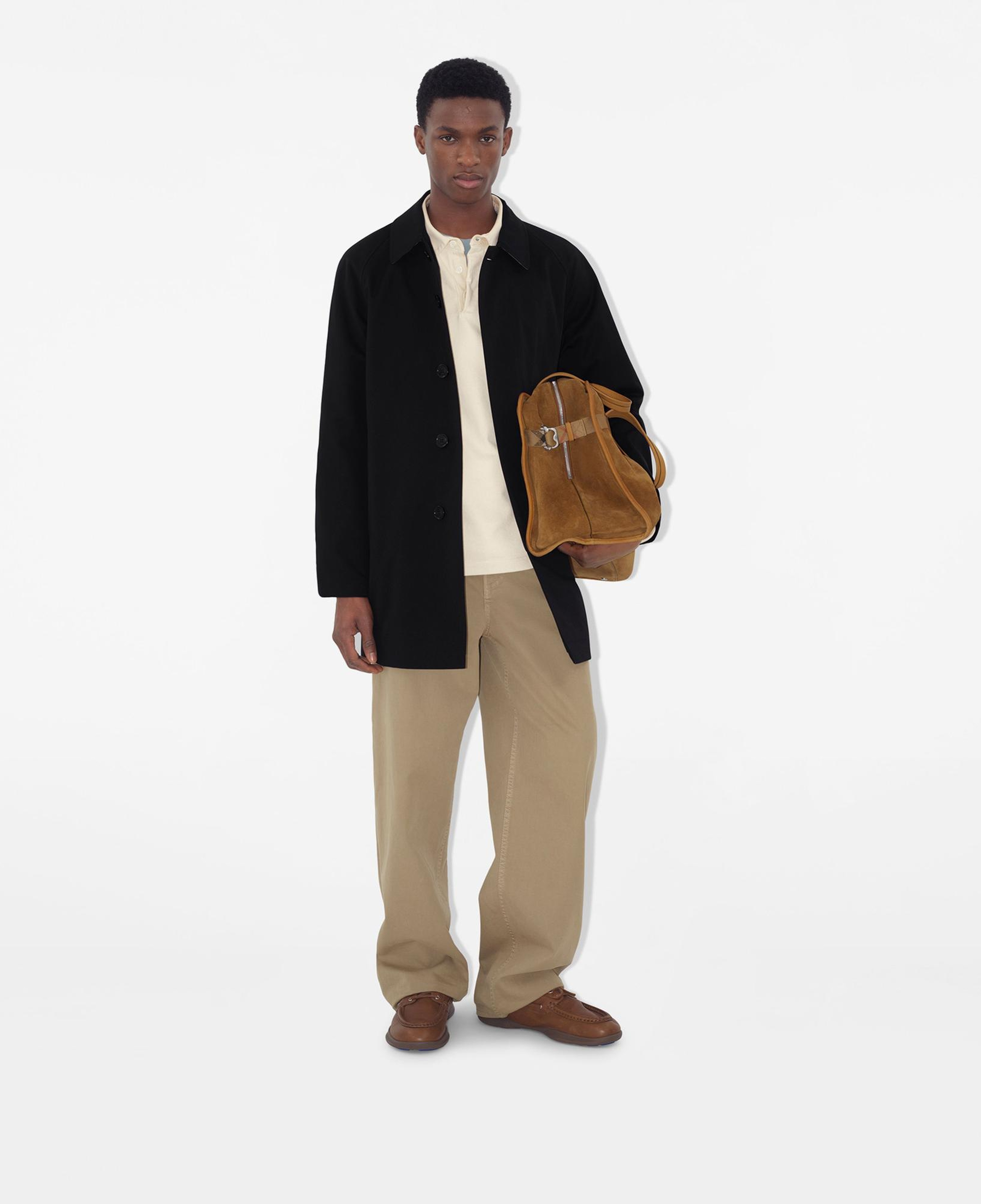 Burberry Short Camden Heritage Car Erkek Siyah Trençkot