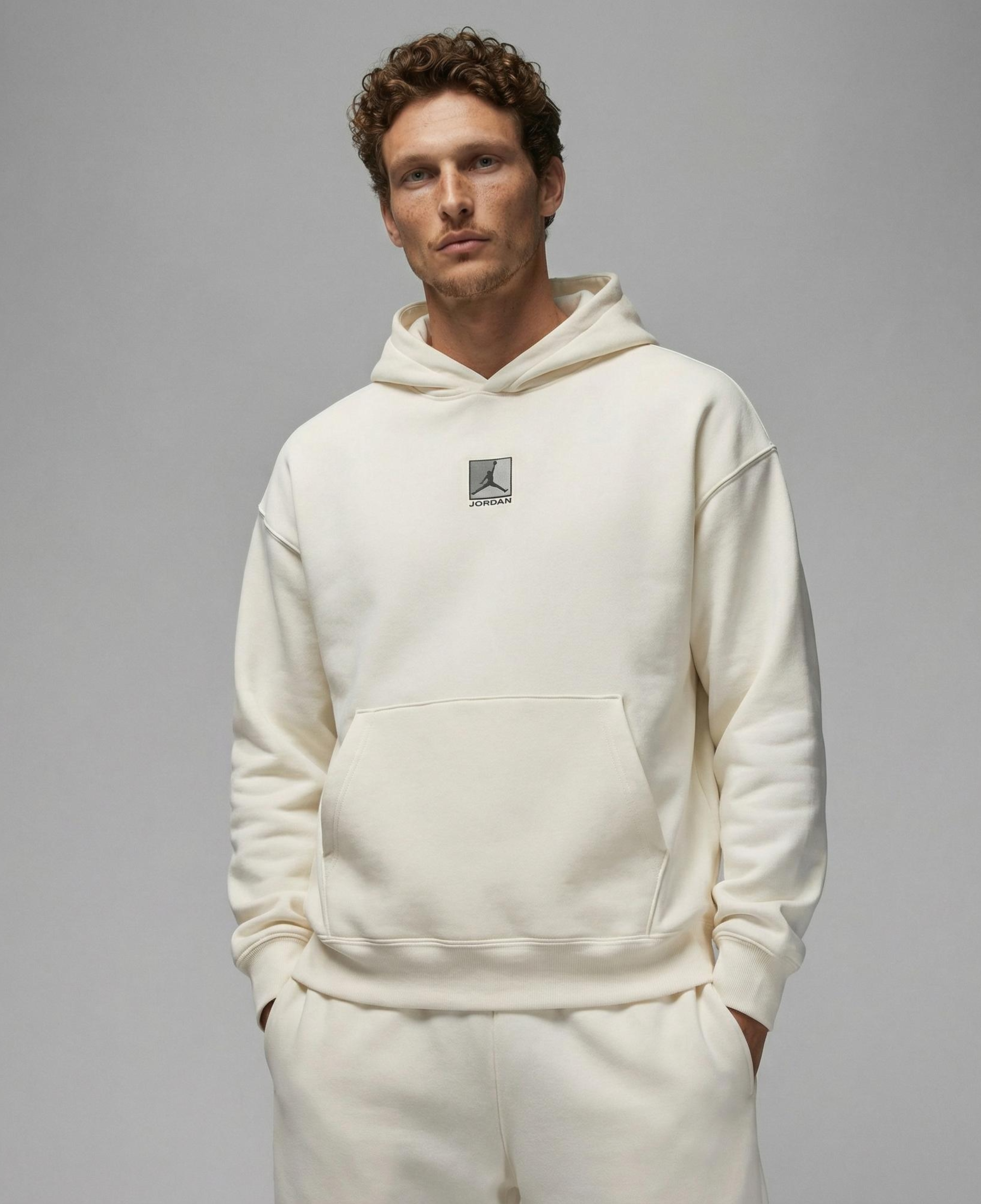 Jordan Brooklyn Fleece Erkek Krem Rengi Sweatshirt