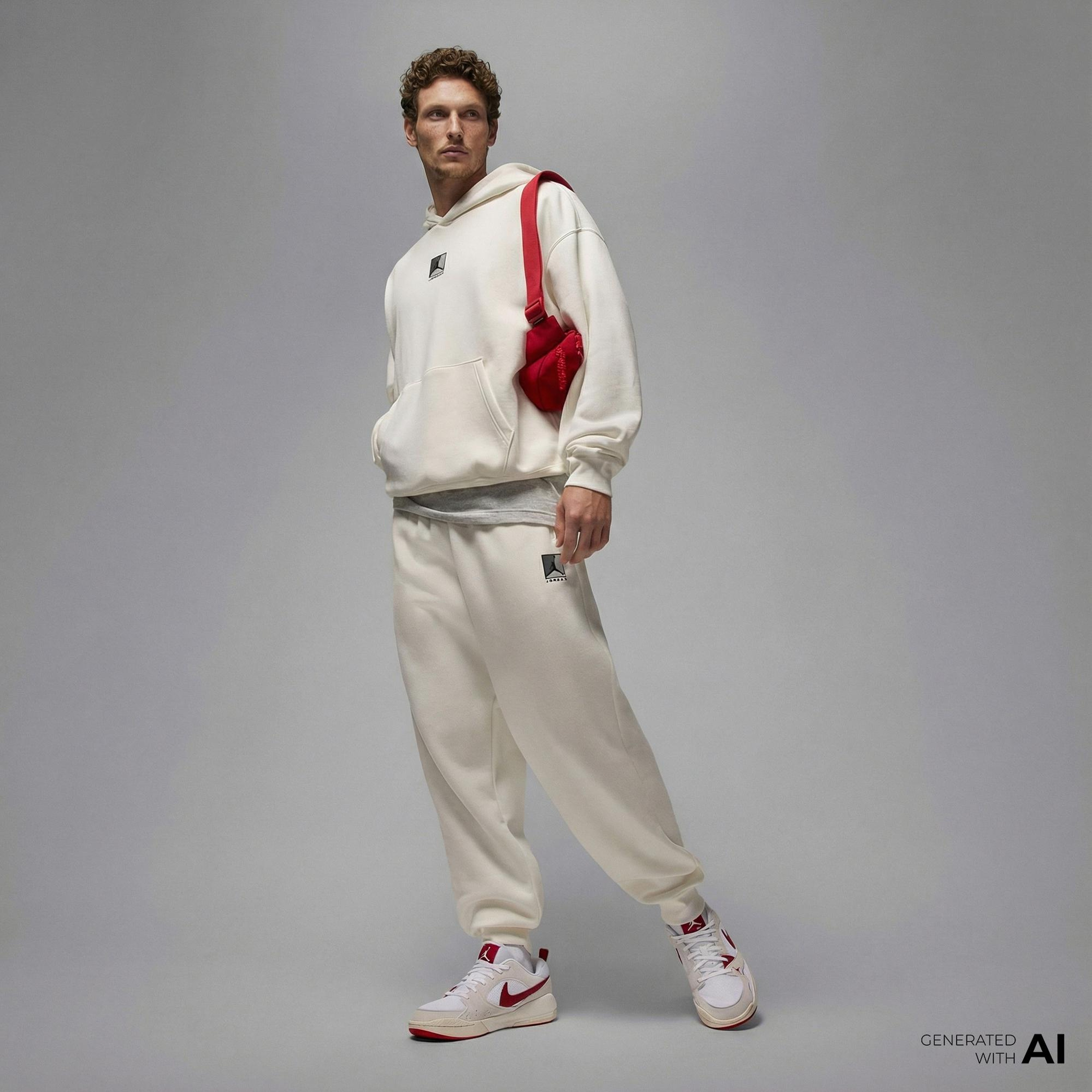 Jordan Brooklyn Fleece Erkek Krem Rengi Sweatshirt