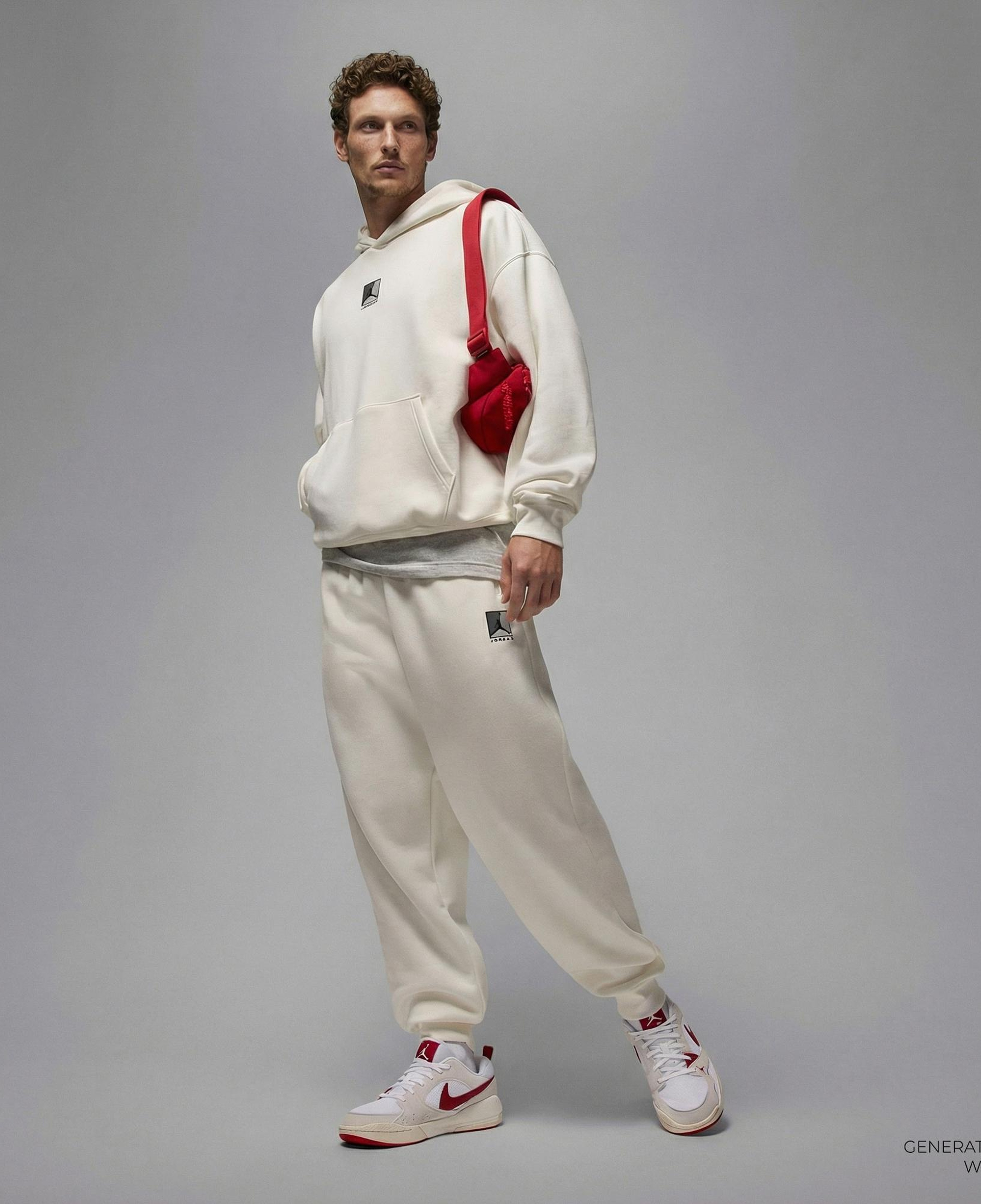 Jordan Brooklyn Fleece Erkek Krem Rengi Sweatshirt