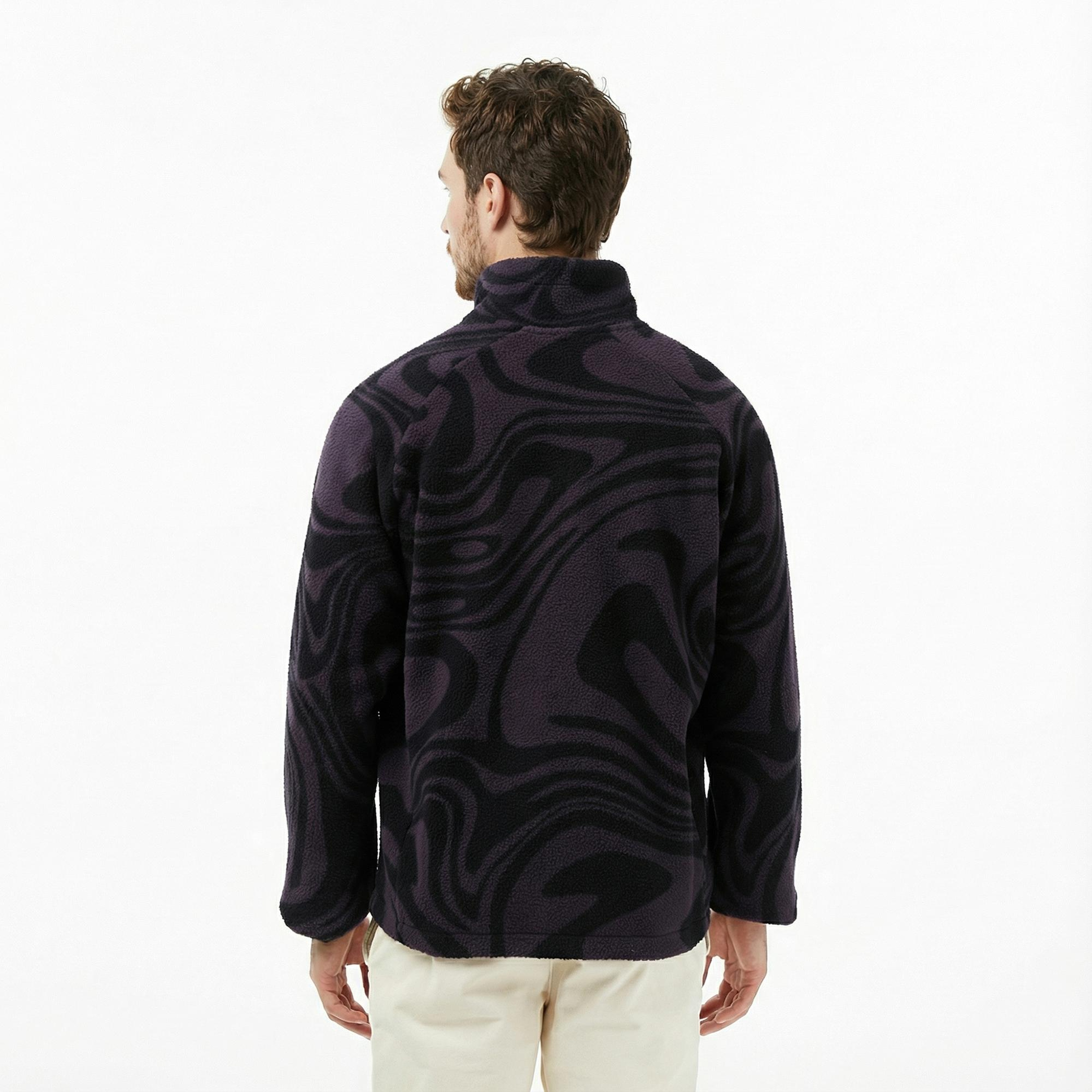 Helly Hansen Panorama Printed Pile Snap Erkek Siyah Ceket