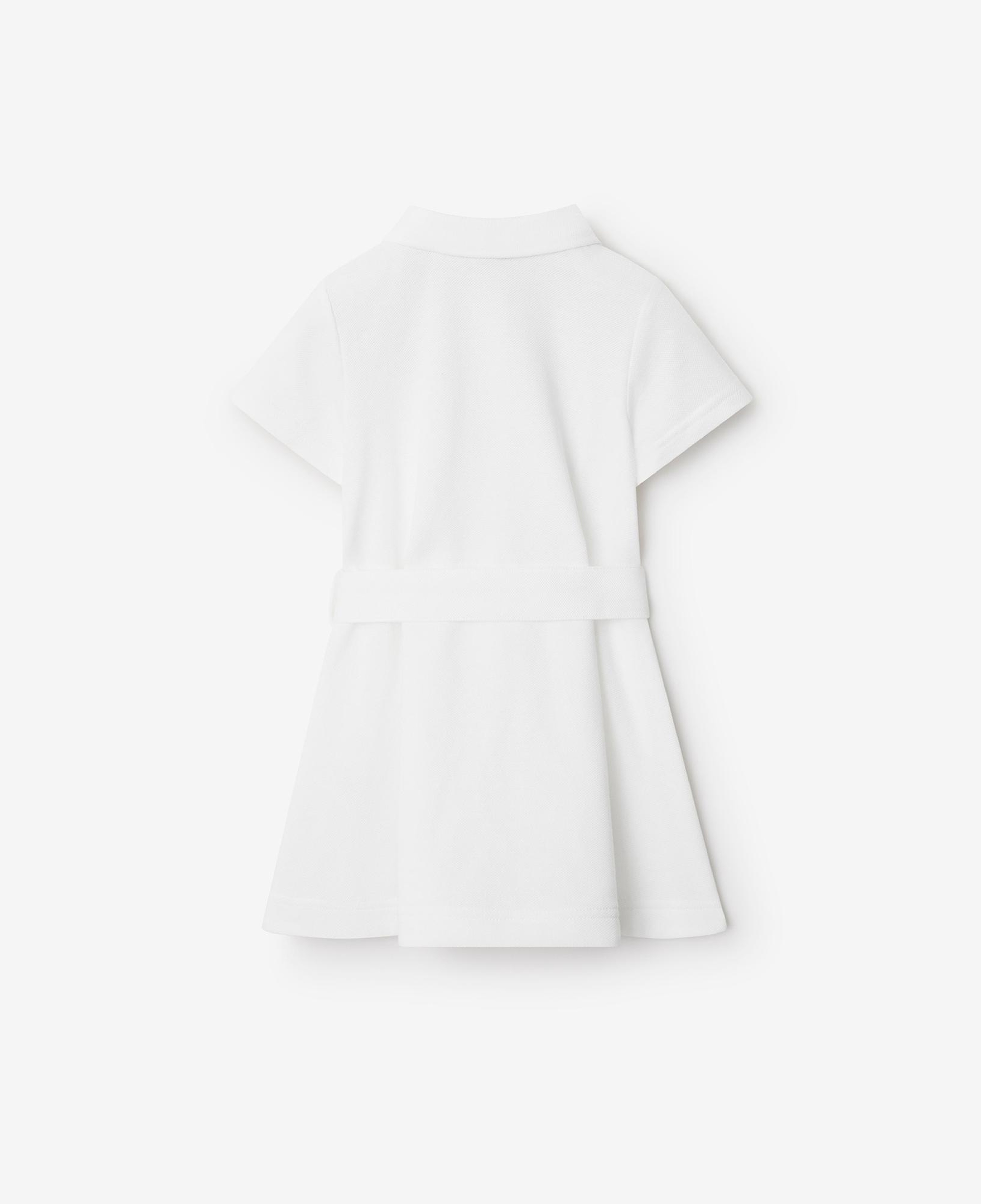 Burberry Astrid Cotton Çocuk Beyaz Elbise