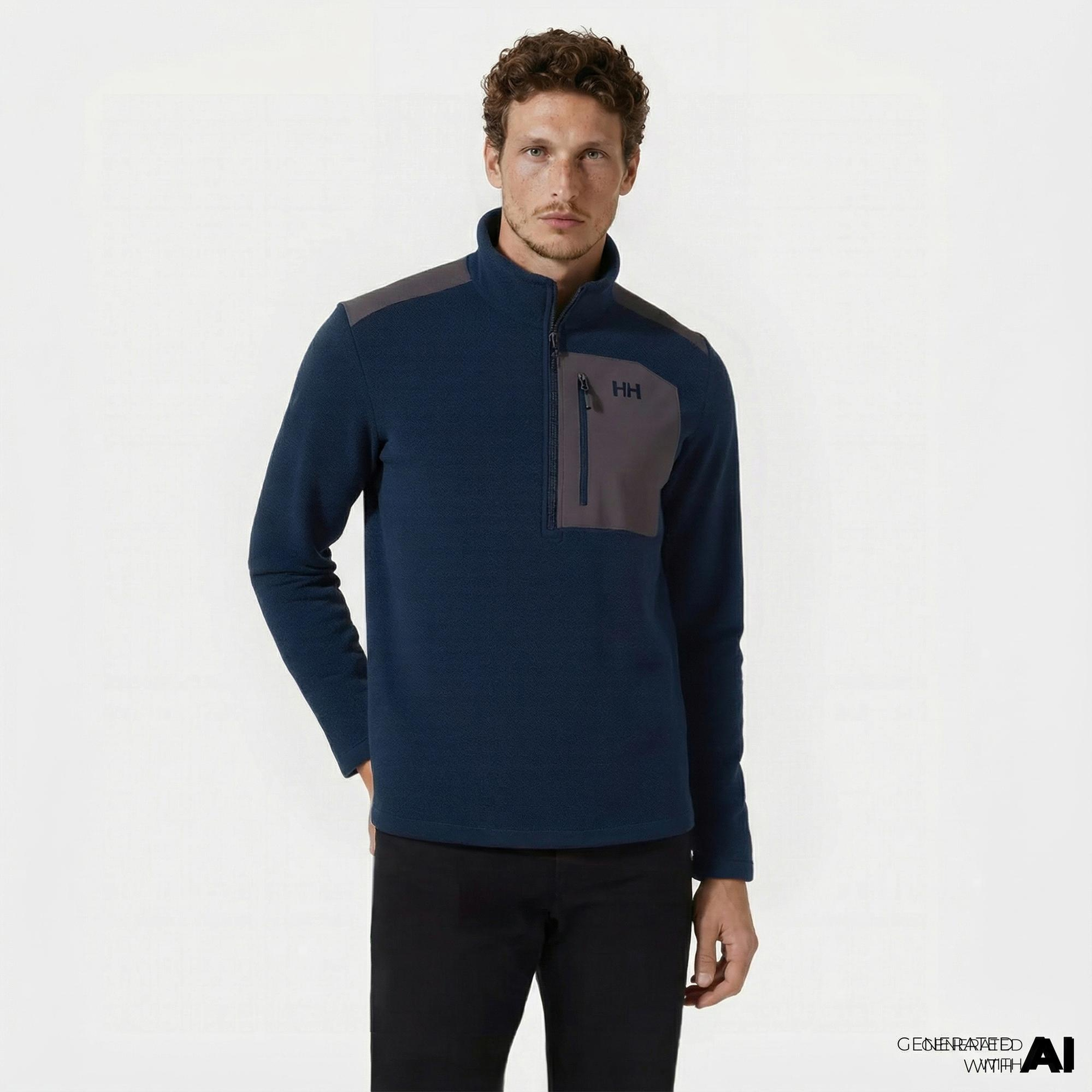 Helly Hansen Block Halfzip Polar Erkek Lacivert Sweatshirt