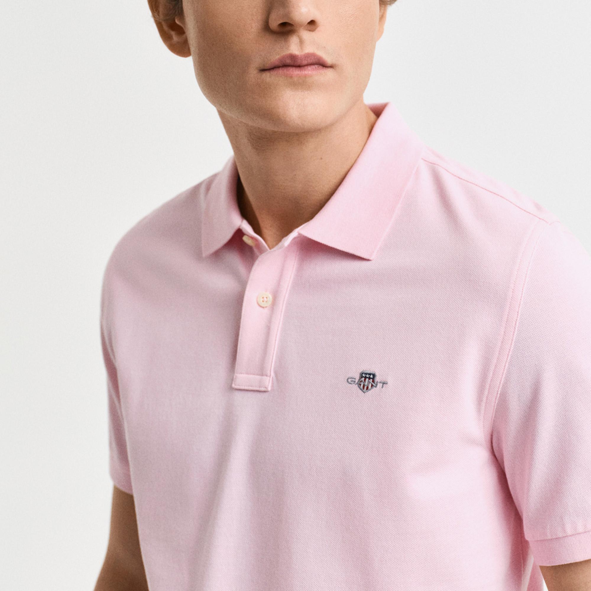 GANT Erkek Pembe Regular Fit Polo