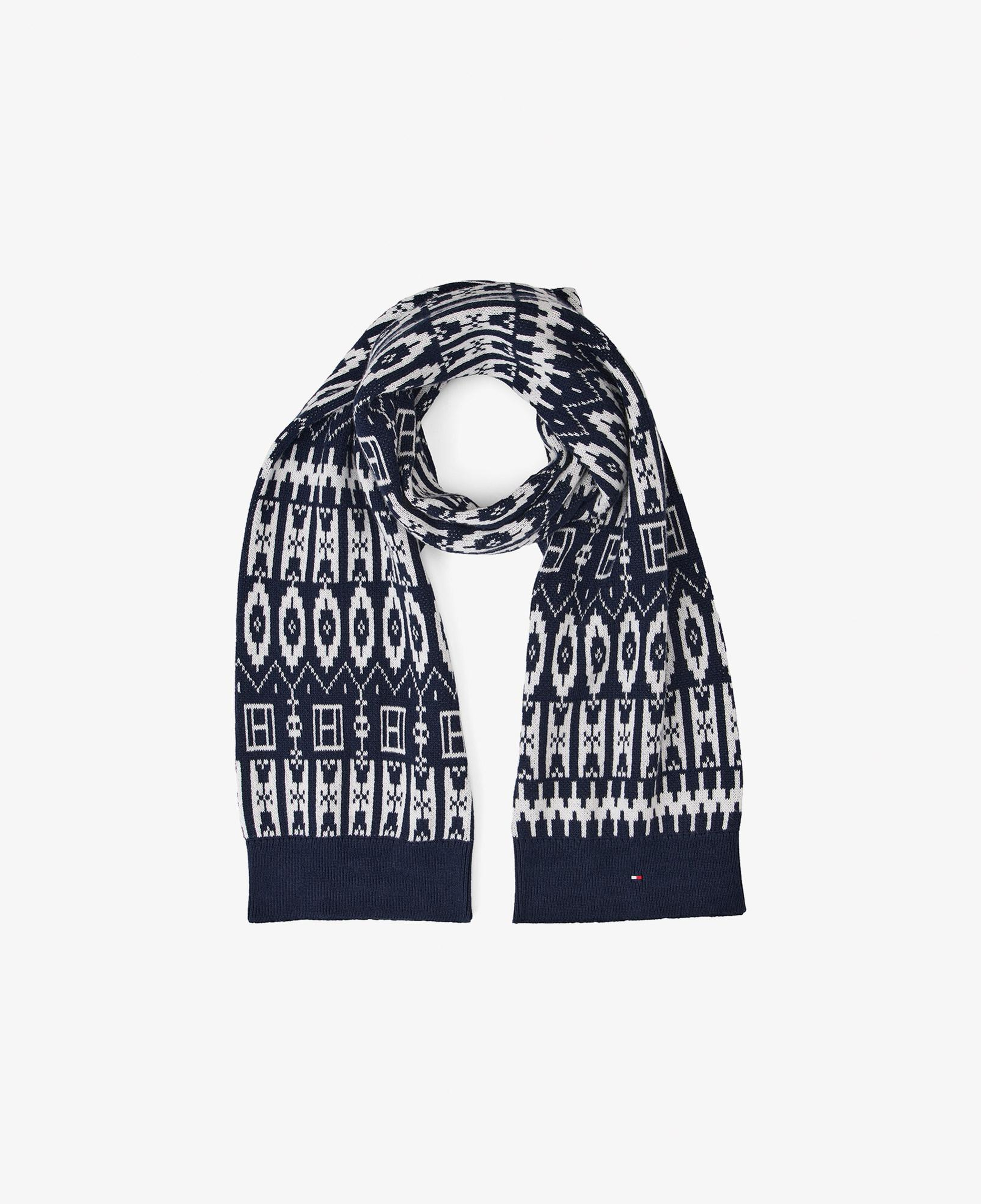 Tommy Hilfiger Fairisle Çocuk Lacivert Atkı