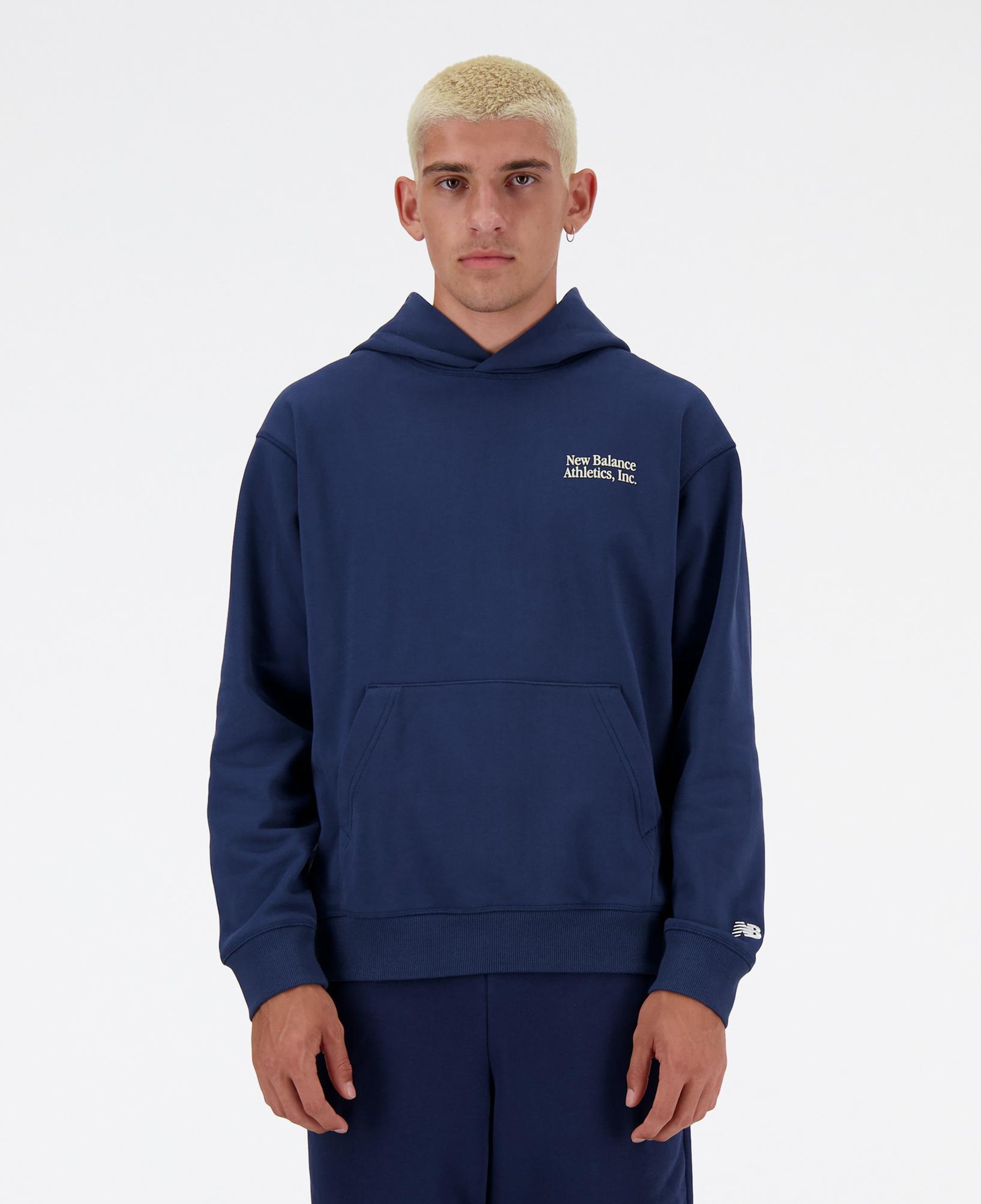 New Balance Athletics Models Never Age Relaxed Erkek Lacivert Sweatshirt