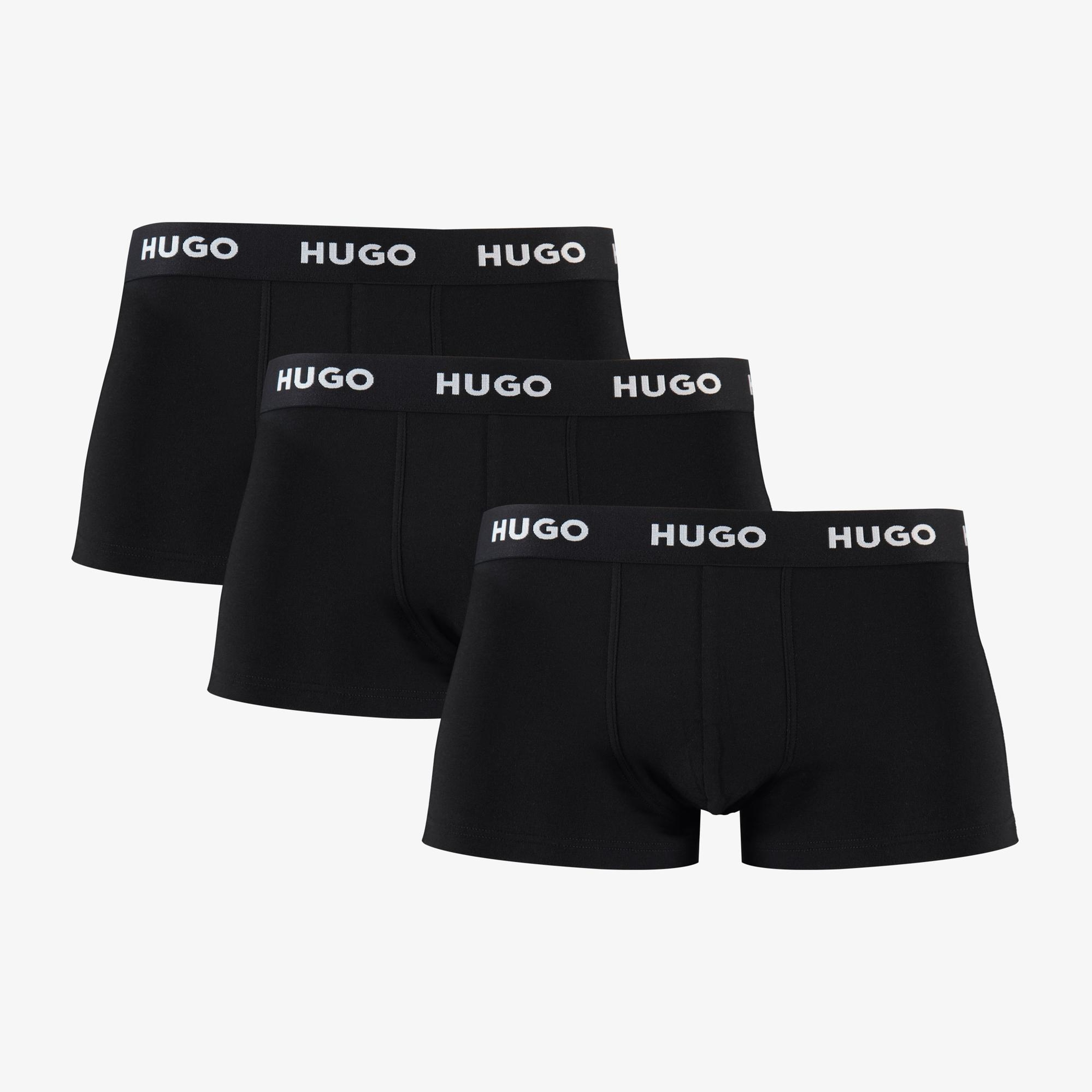 Hugo Trunk 3'lü Erkek Siyah Boxer
