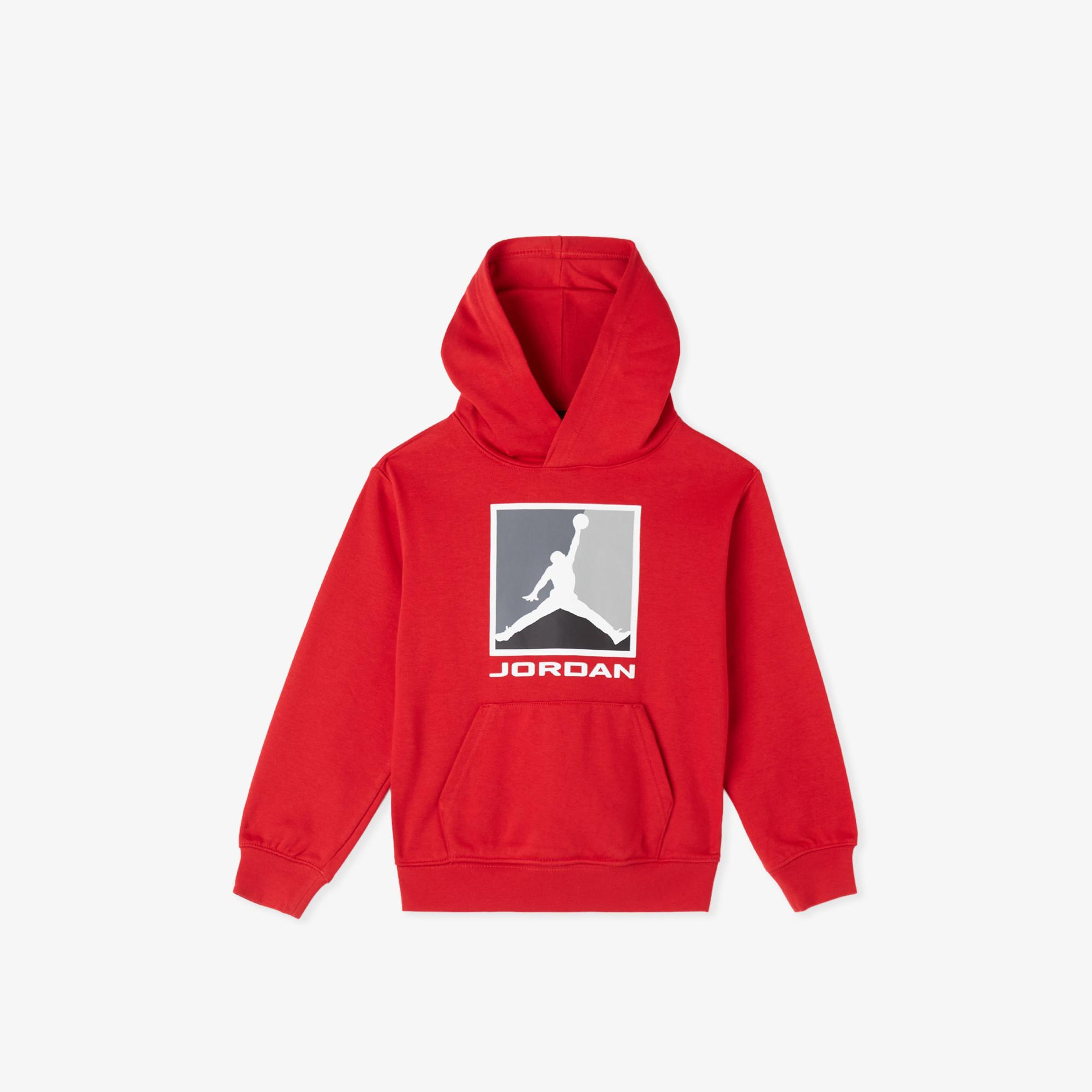 Jordan Baseline Çocuk Kırmızı Kapüşonlu Sweatshirt