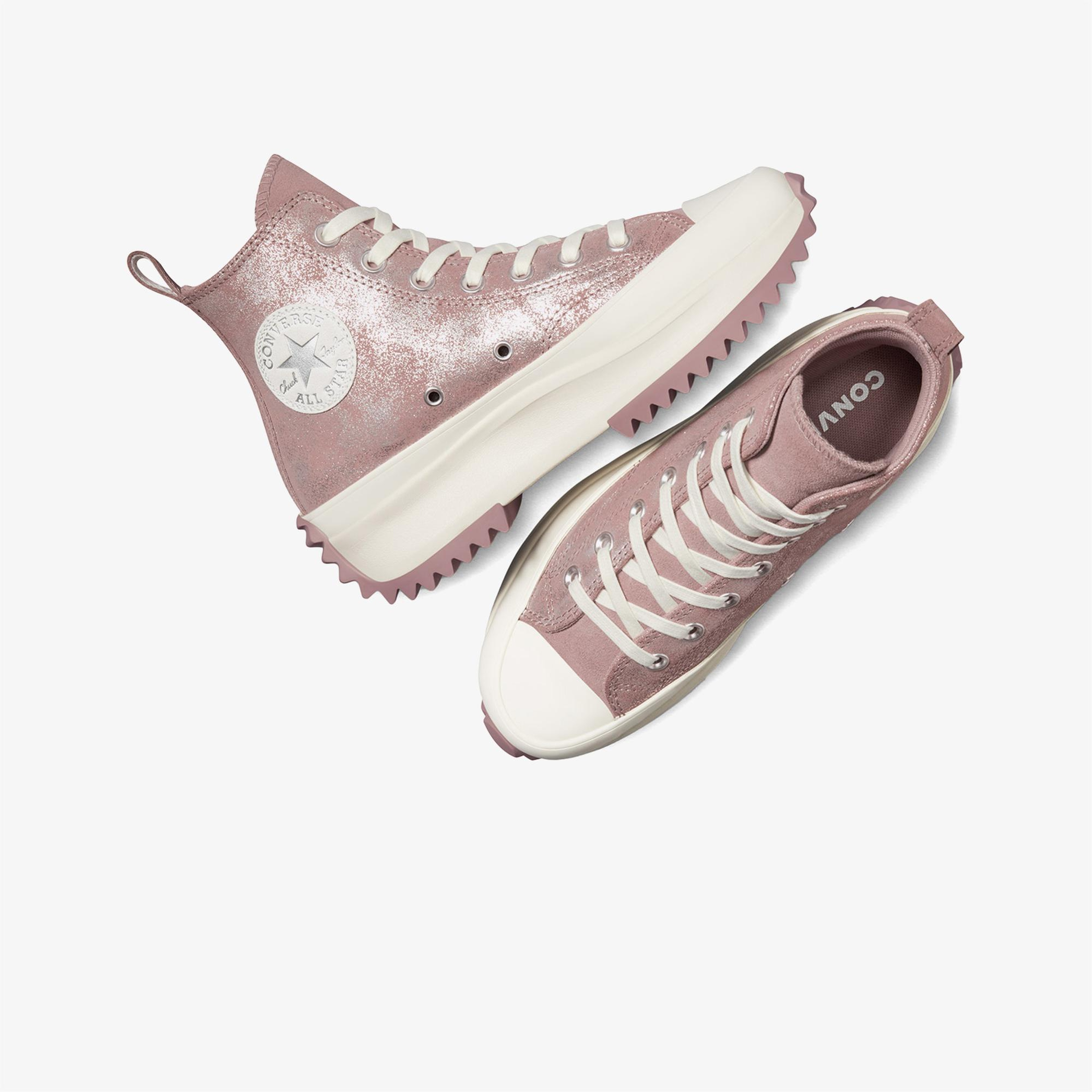 Converse Run Star Hike Unisex Pembe Süet Platform Sneaker
