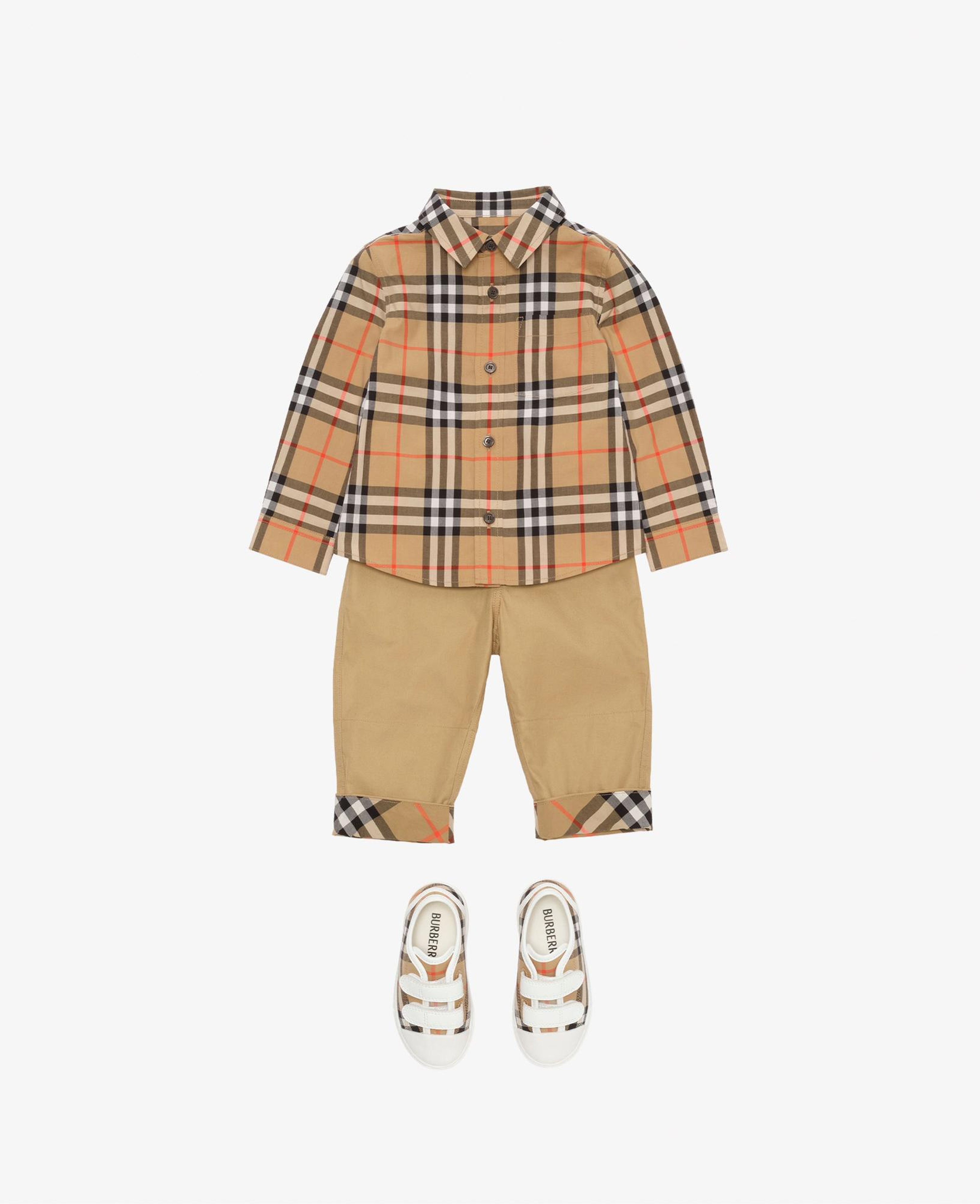 Burberry Owen Check Çocuk Bej Gömlek