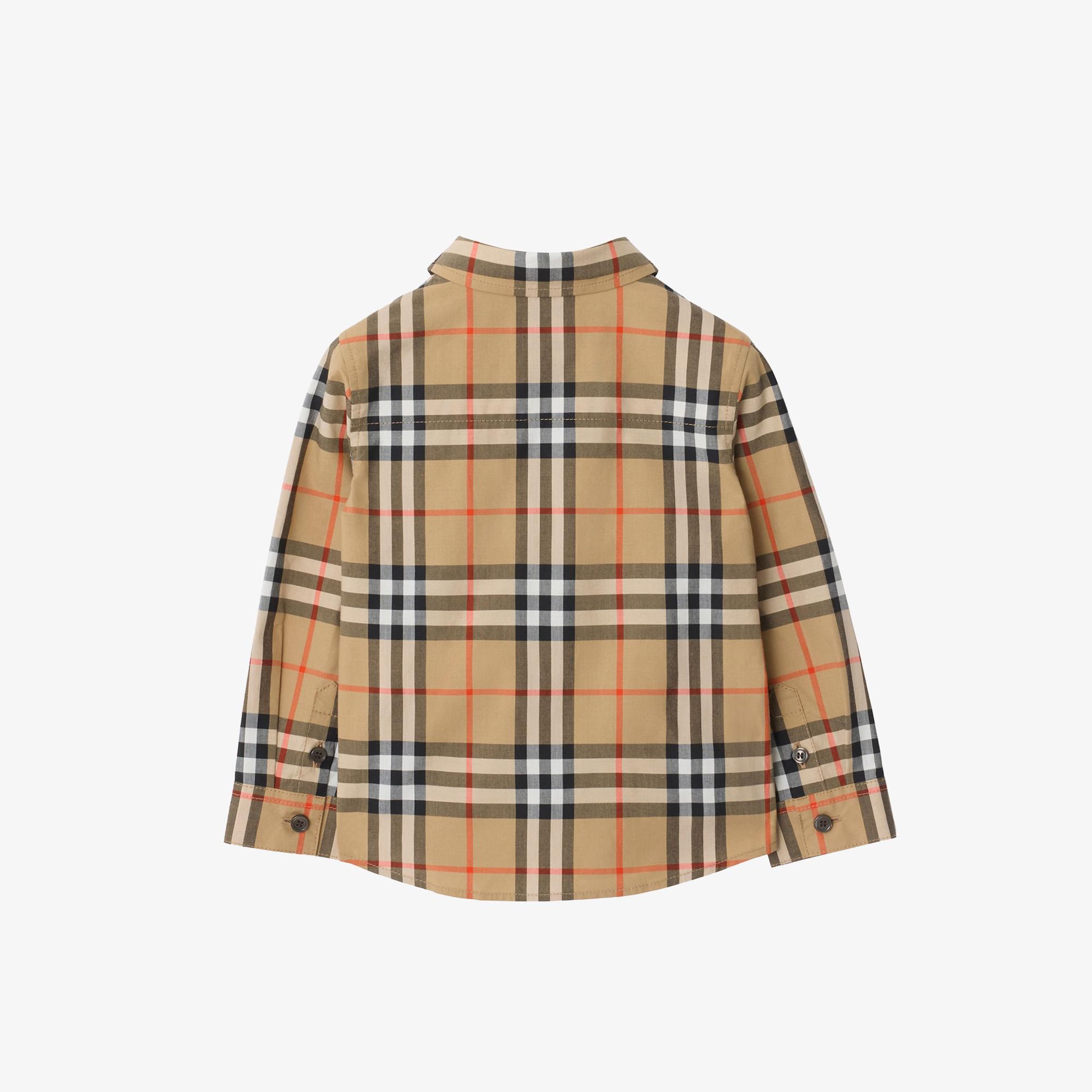 Burberry Owen Check Çocuk Bej Gömlek