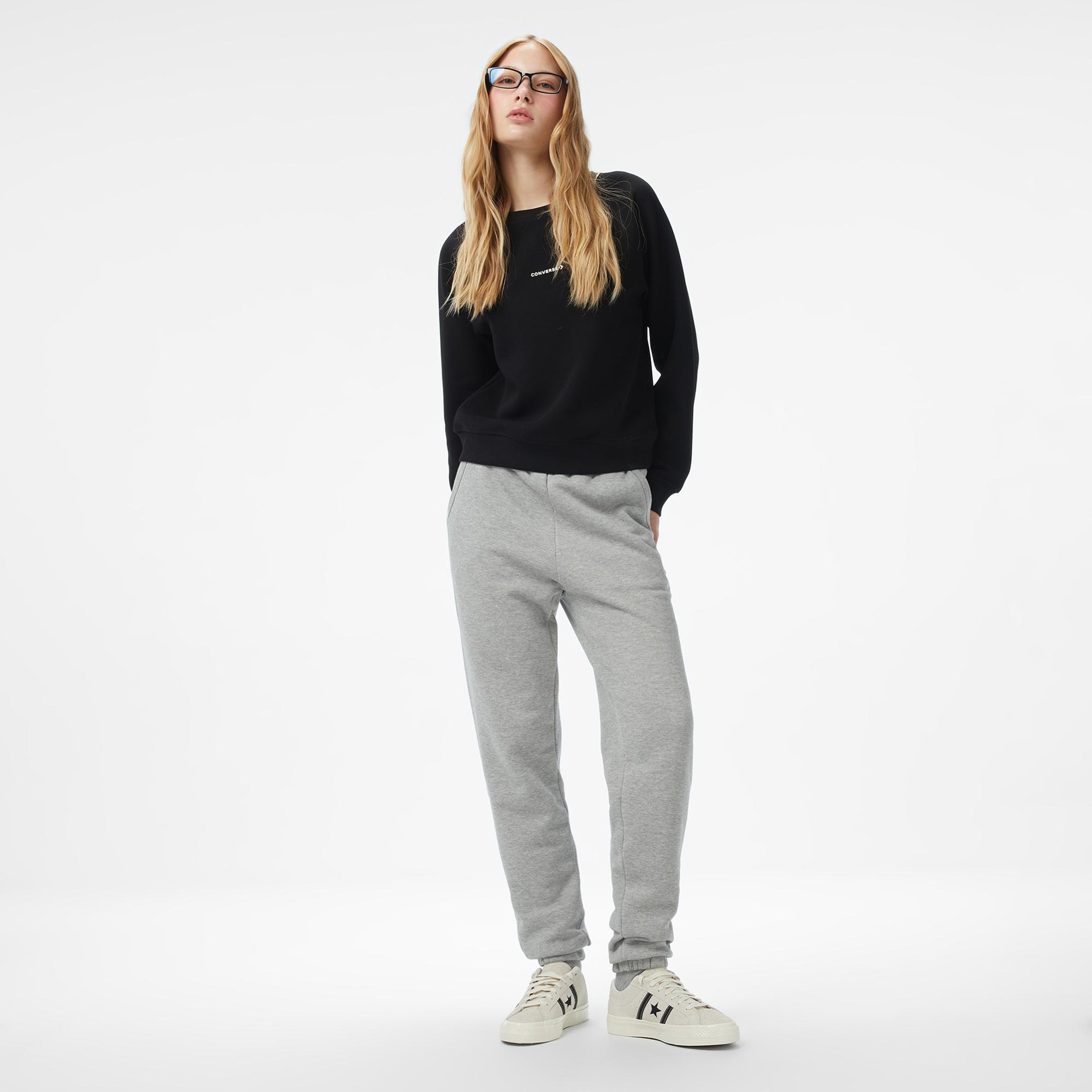 Converse Kadın Siyah Sweatshirt