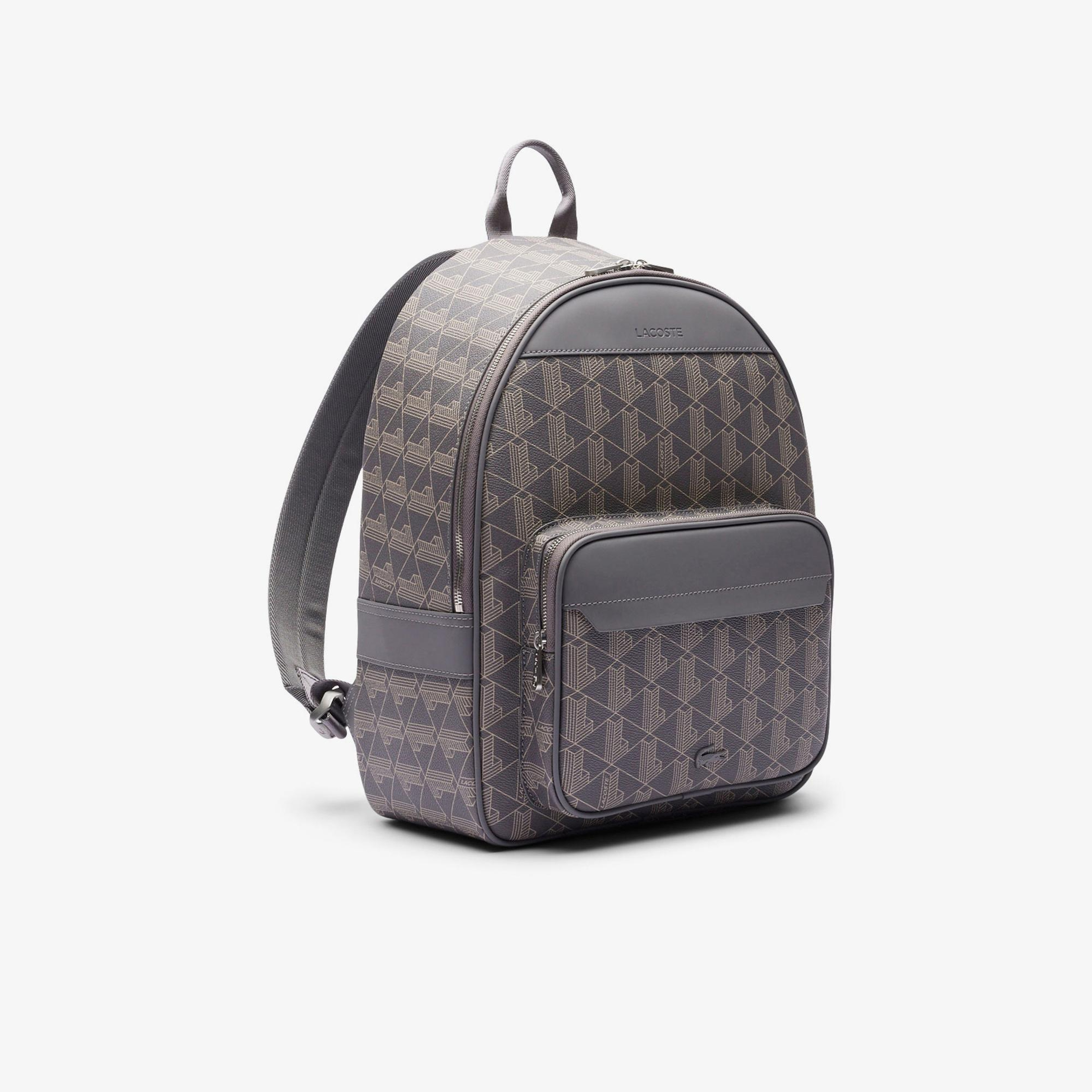 Lacoste The Blend Erkek Monogram Gri Sırt Çantası