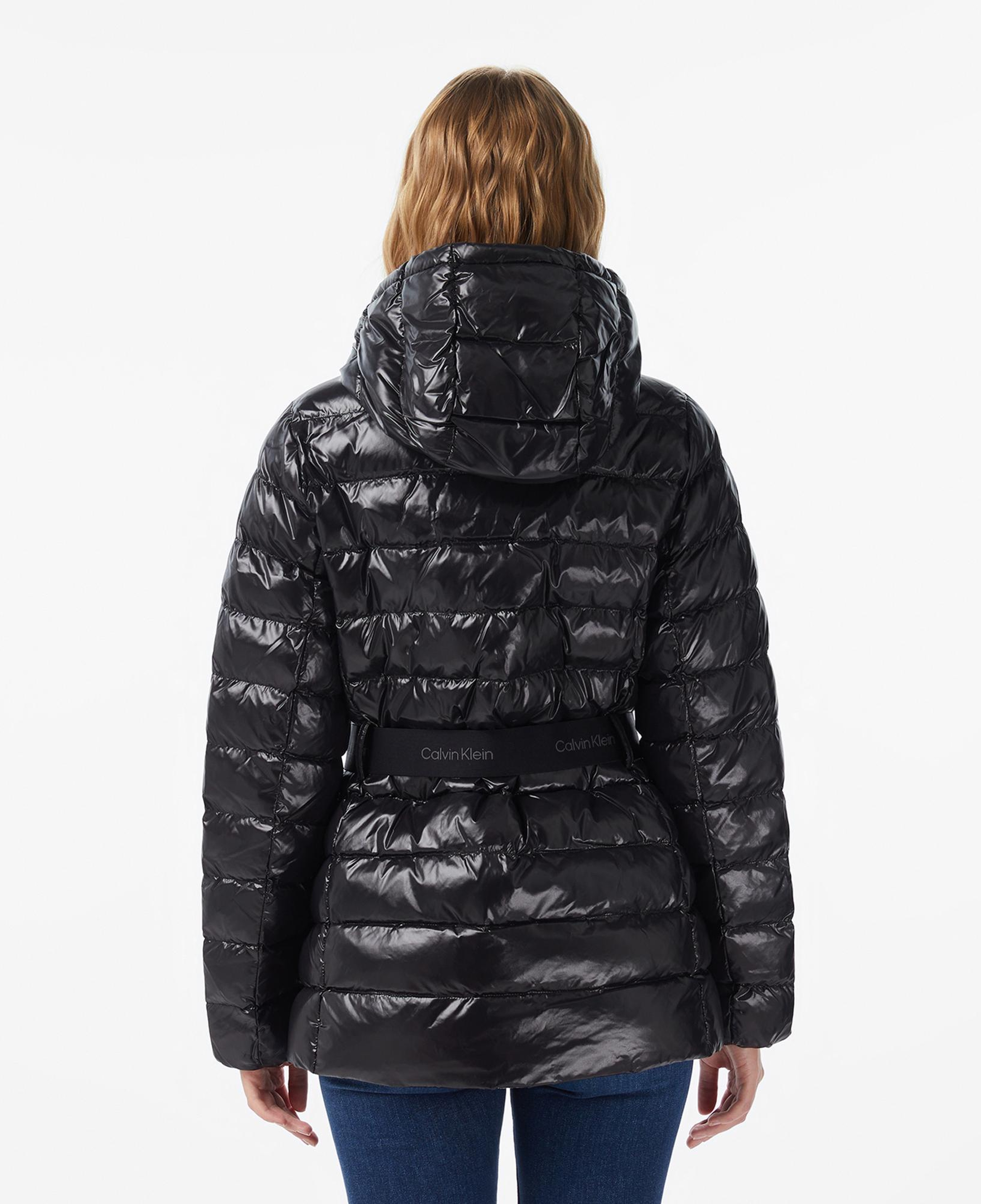 Calvin Klein Belted Lightweight Puffer Kadın Siyah Mont
