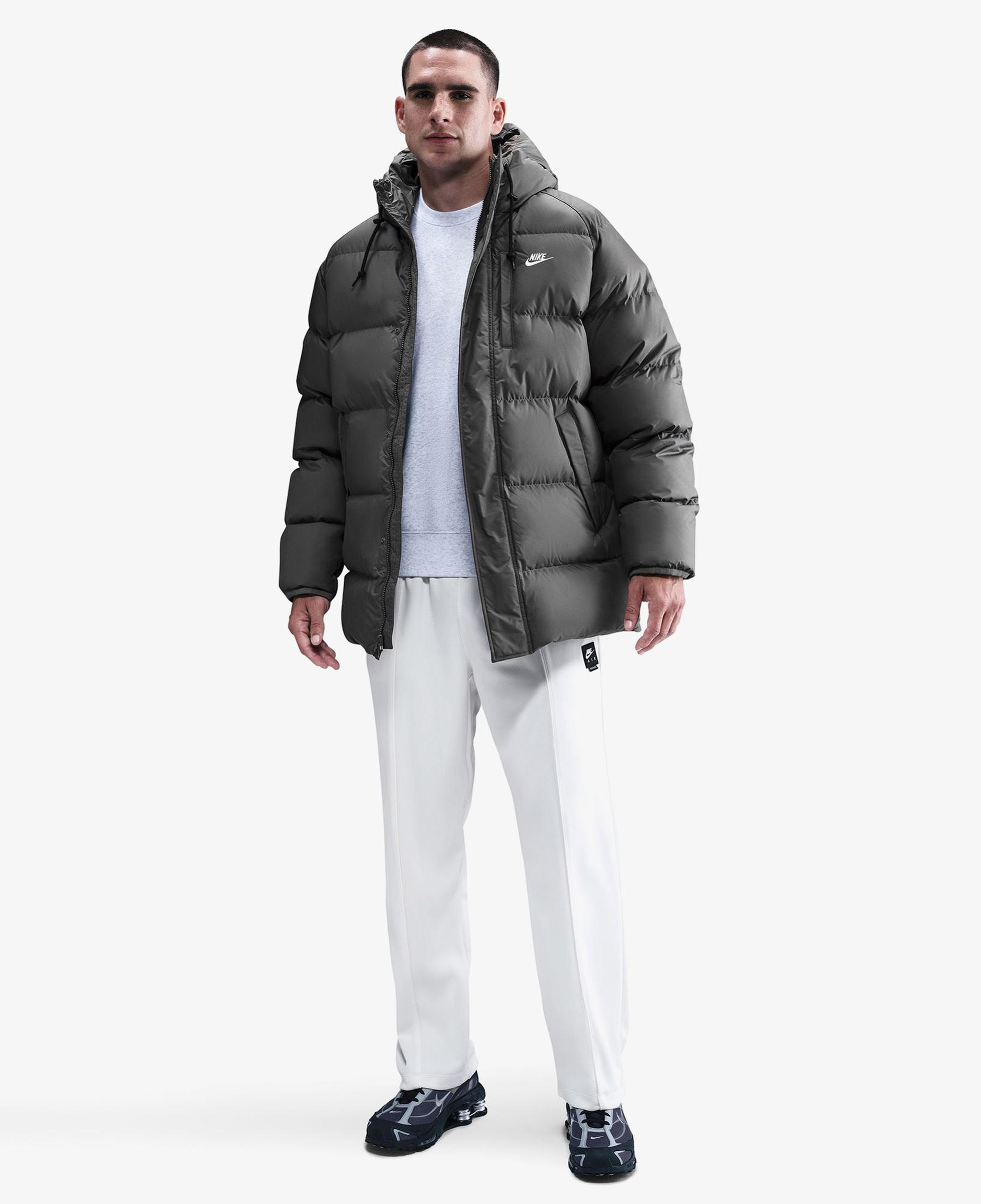 Nike Sportswear Therma-Fit Club Parka 650 Erkek Gri Mont