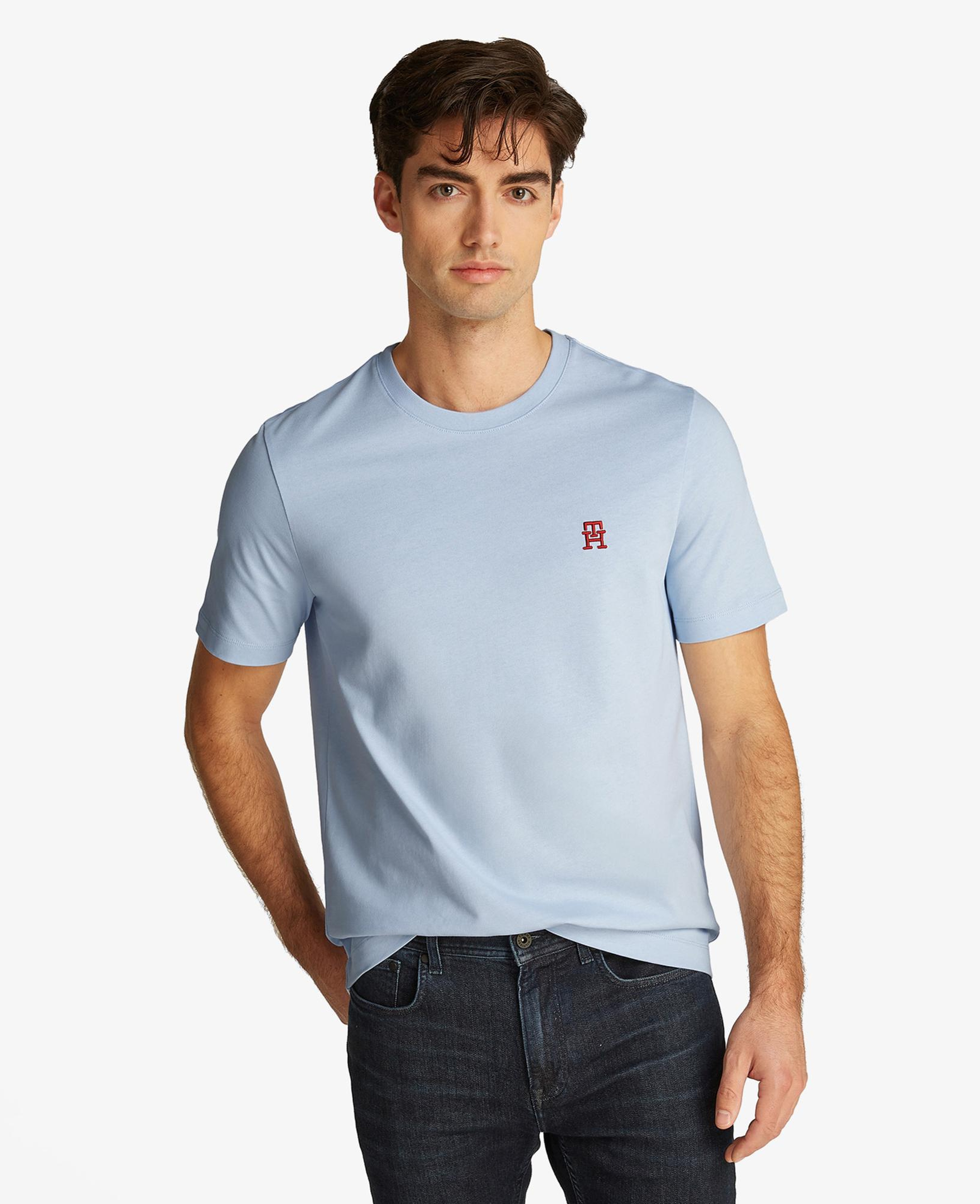 Tommy Hilfiger Monogram Imd Erkek Mavi T-Shirt