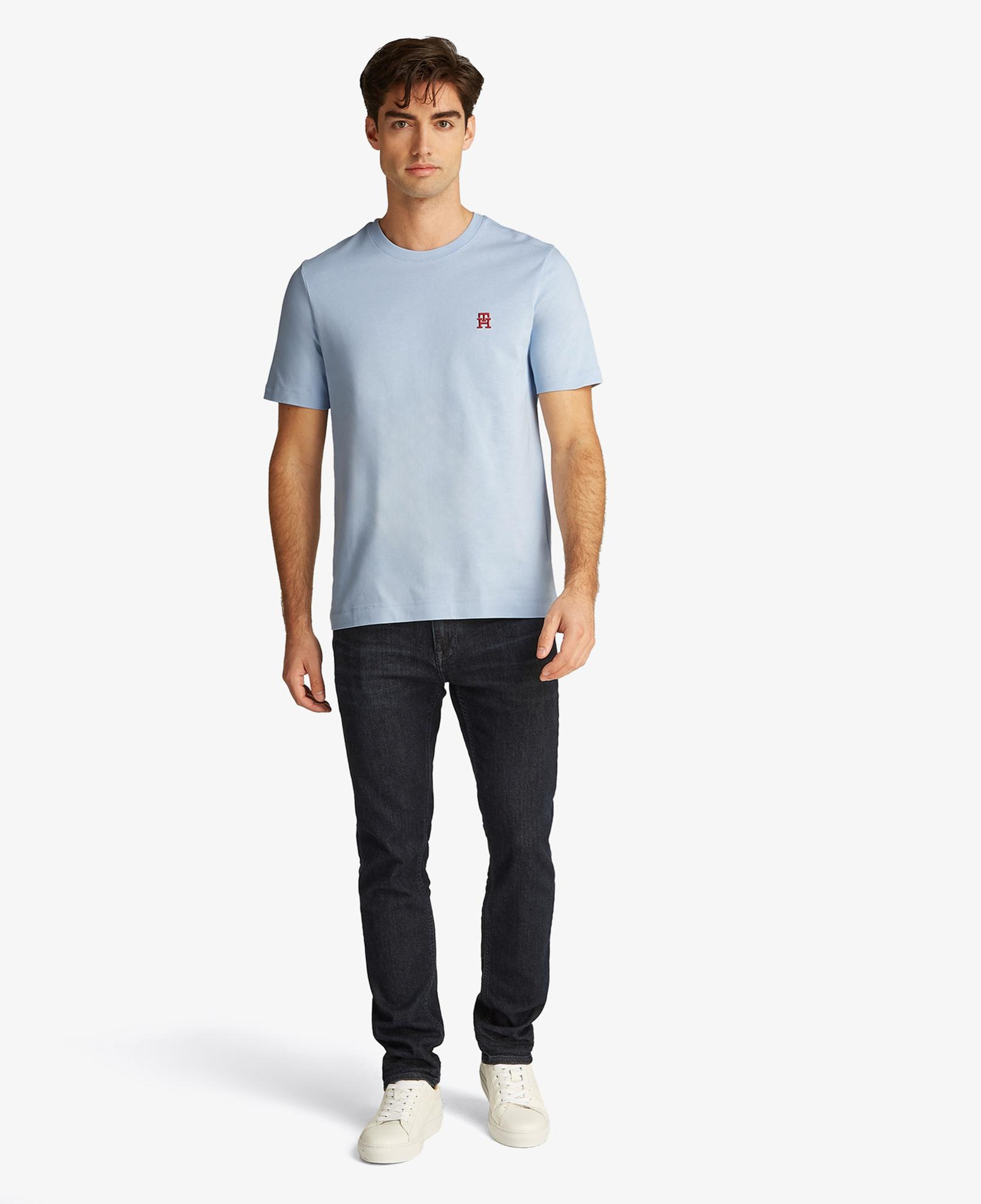 Tommy Hilfiger Monogram Imd Erkek Mavi T-Shirt