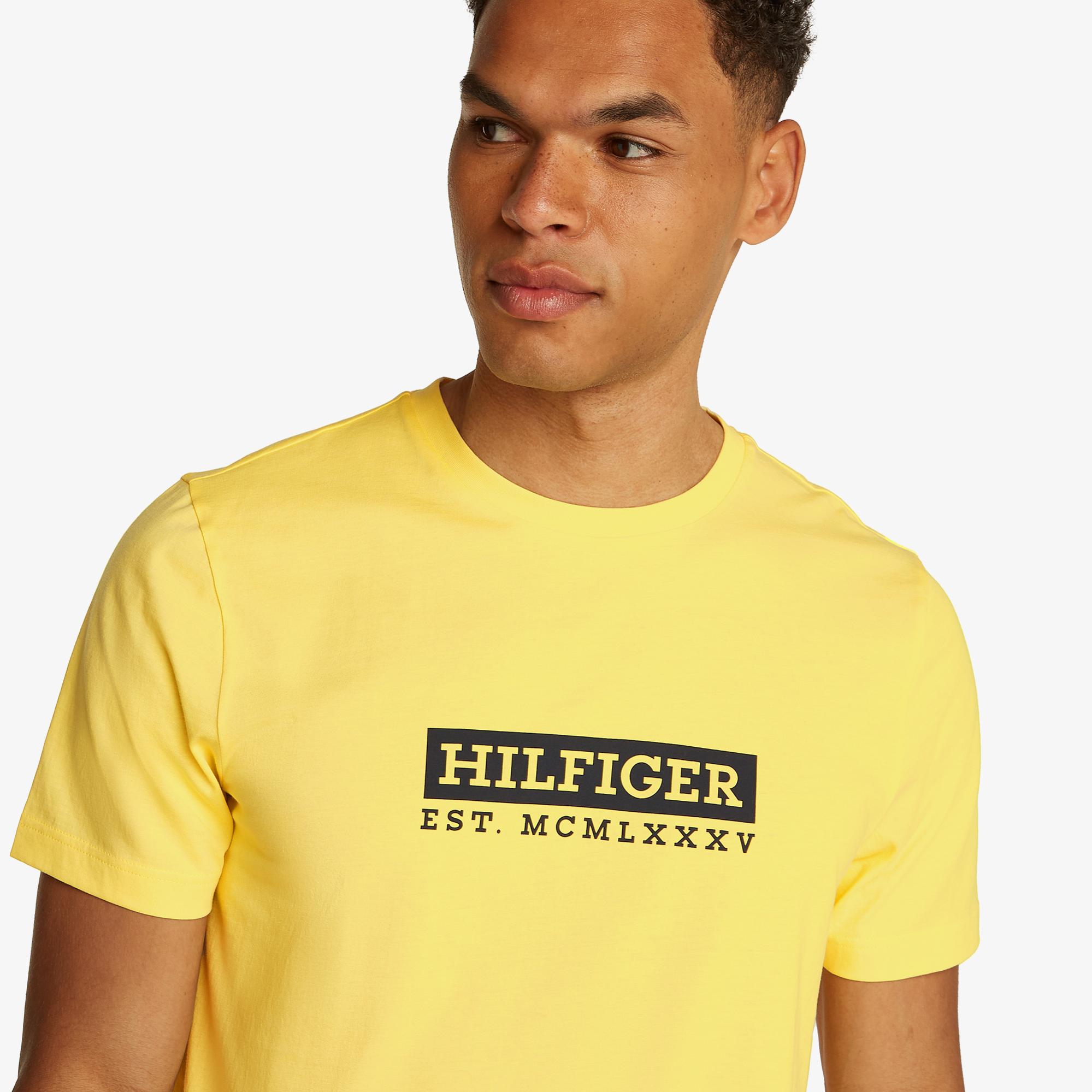 Tommy Hilfiger Colour To Colour Graphic Erkek Sarı T-Shirt